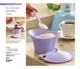 Vista previa de Azucarera, Plástico. 14.5 x 10.6 cm (200453) 4 pts. Incluye: 1 Azucarera con tapa. 1 Cuchara de plástico., nuevo folleto de la tienda, válido en México a partir del 09.10.2025 | Página: 18 | Productos: Azúcar, Cuchara, Bowl, Azucarera