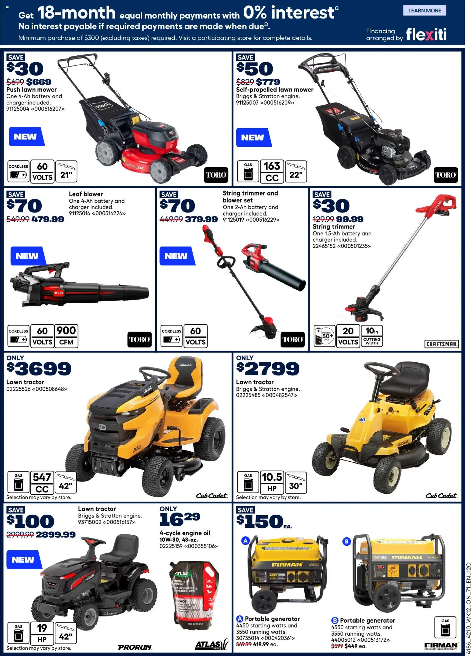 Rona flyer valid from 16.04.2026 | Page: 9 | Products: Mower, Battery, Oil