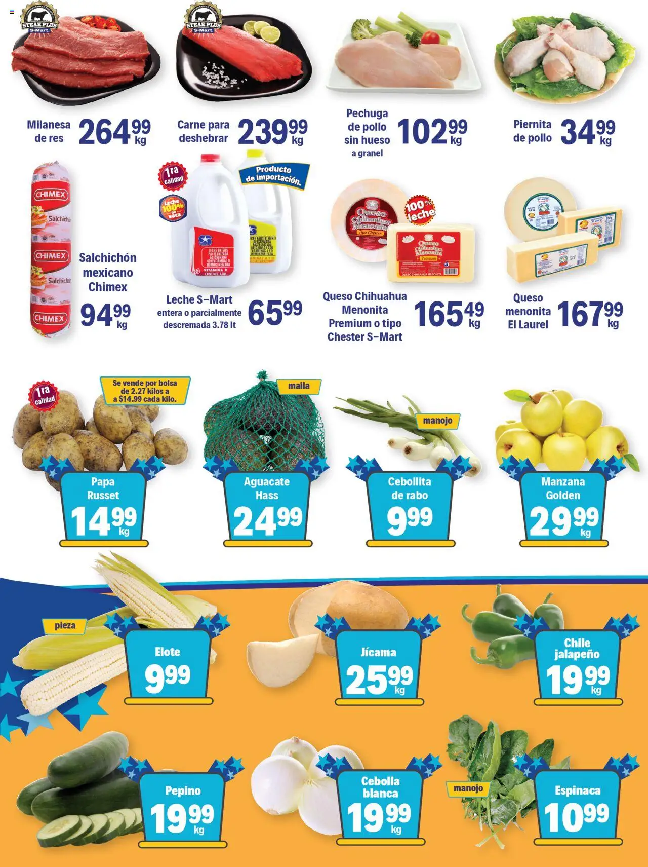 Nuevas ofertas de S-Mart válidas en toda la República Mexicana desde el 10.10.2025. ¡Encuentra las mejores ofertas en S-Mart - Folleto! | Página: 4 | Productos: Cebolla, Salchicha, Aguacate, Espinaca