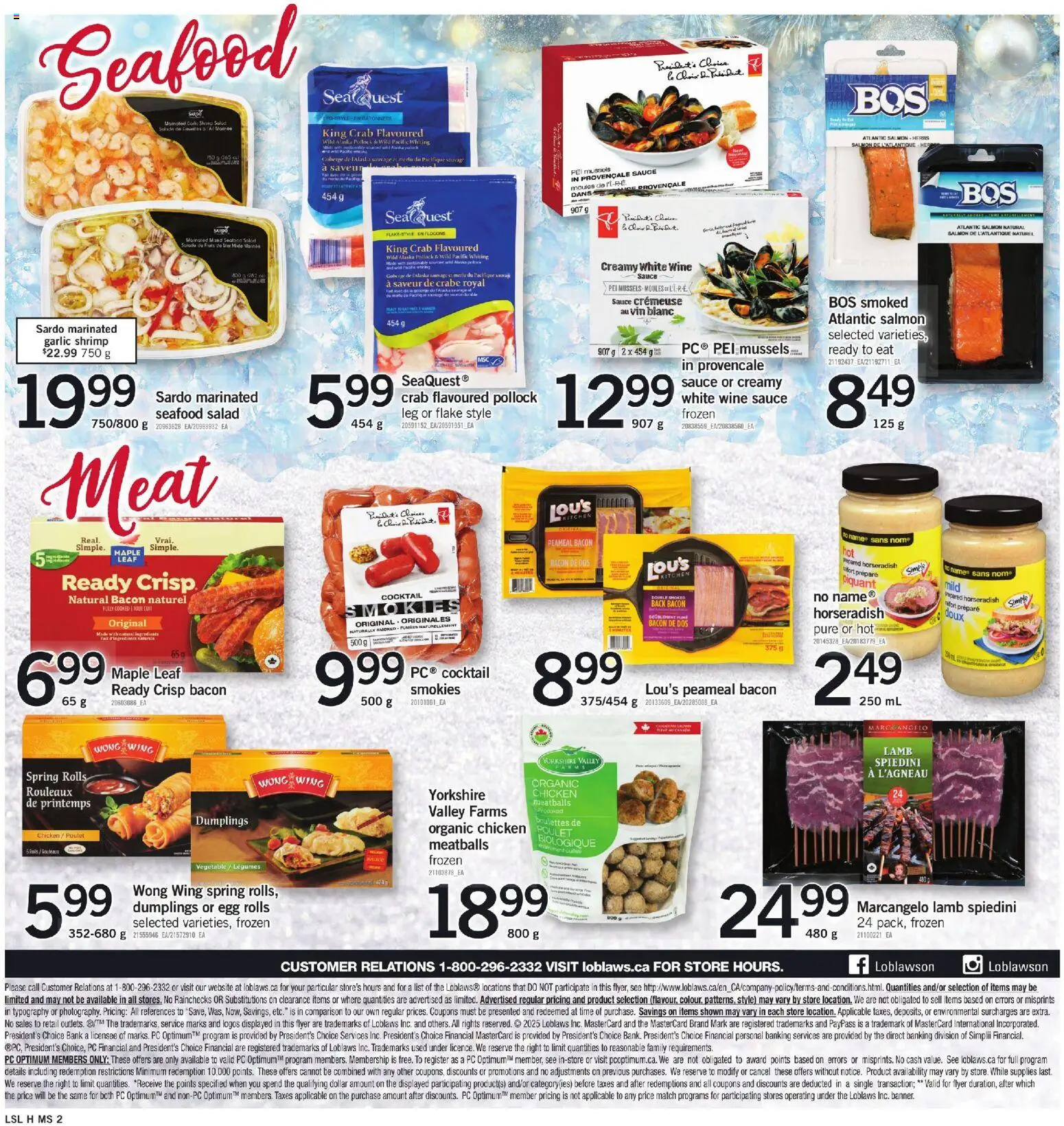 Loblaws flyer valid from 25.12.2025 | Page: 6 | Products: Salad, PC, Wine, Chicken