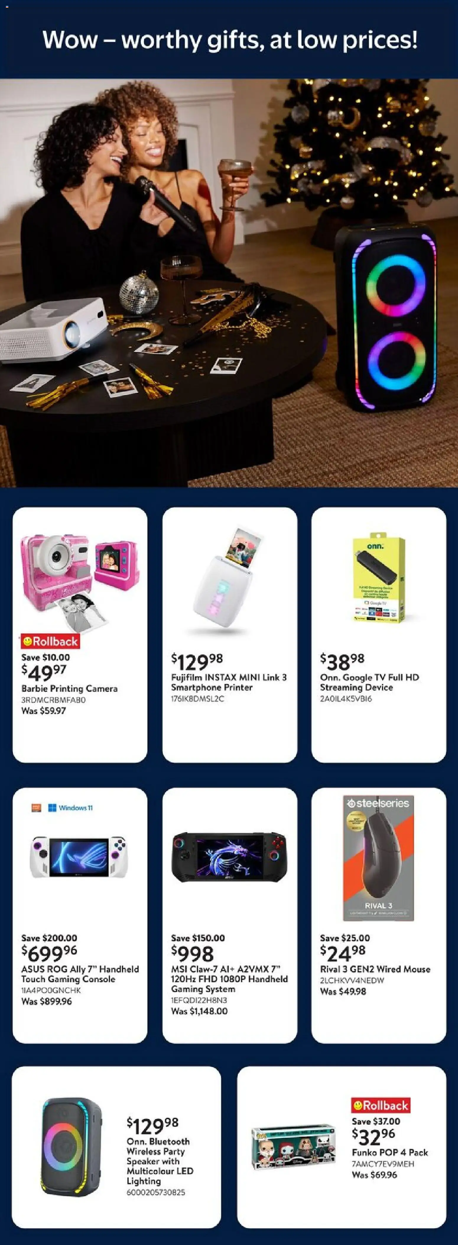 Walmart flyer valid from 04.12.2025 | Page: 20 | Products: Smartphone, Printer, Mouse, Camera