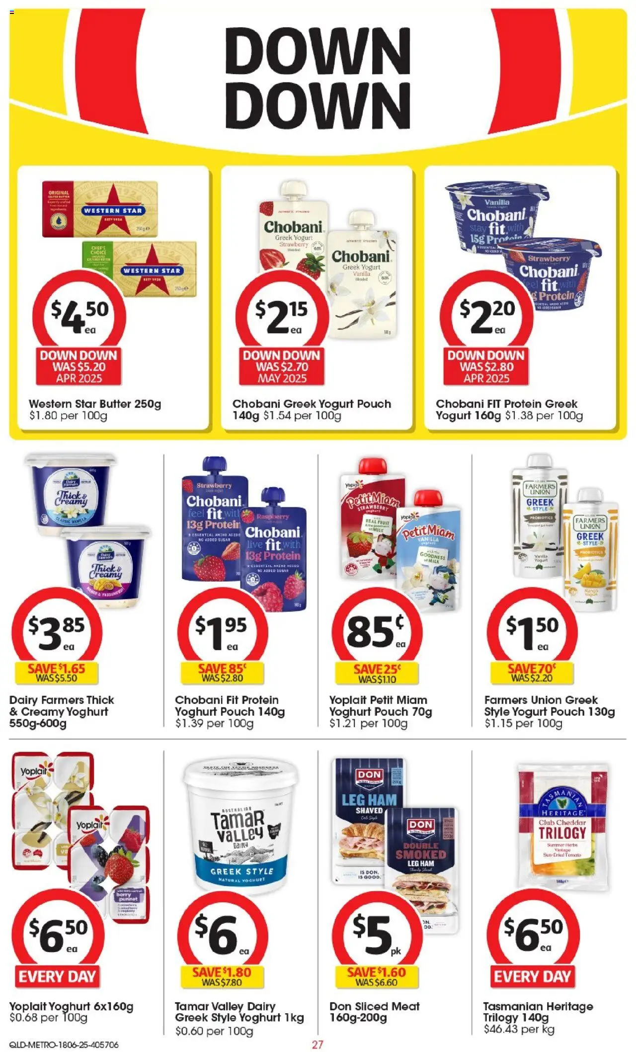 Coles catalogue - valid from 18.06.2025 | Page: 27 | Products: Dairy, Yoghurt, Mango, Raspberry
