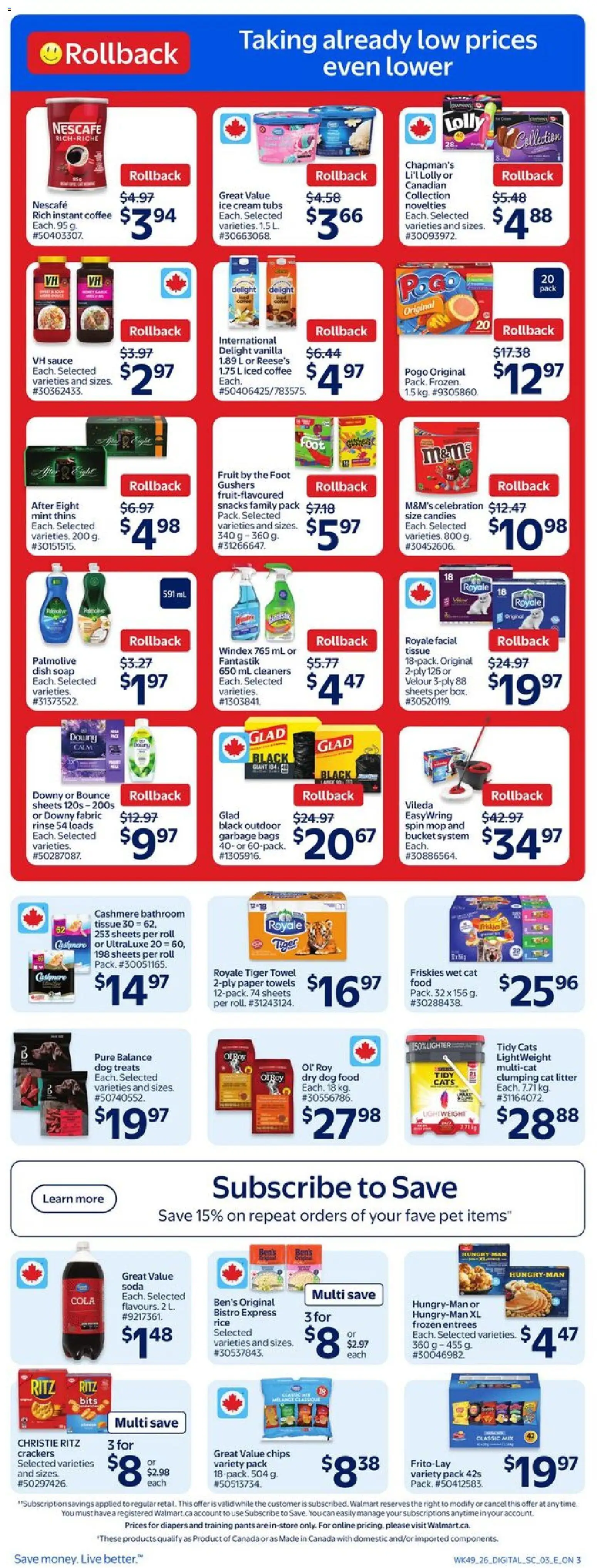 Walmart flyer valid from 01.01.2026 | Page: 5 | Products: Rice, Candies, Chips, Coffee