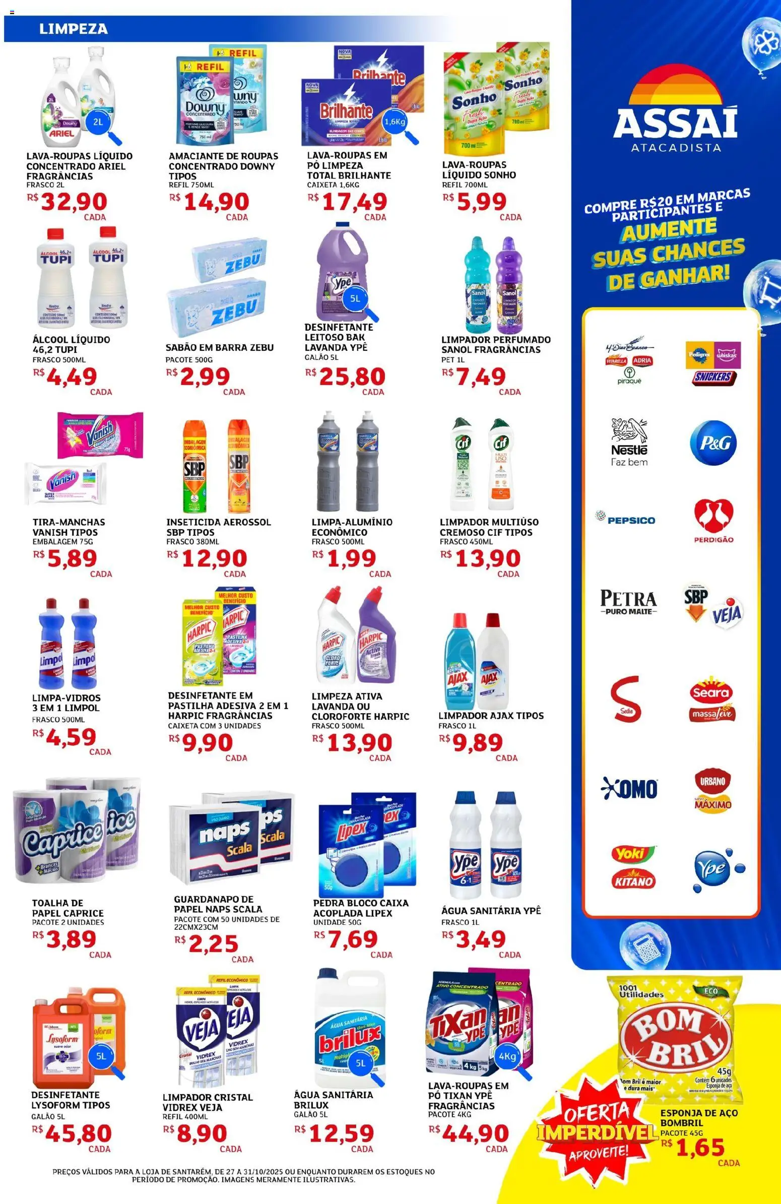 Assaí Atacadista Folheto - válido de 27.10.2025 | Página: 7 | Produtos: Pó, Amaciante de roupas, Roupas, Desinfetante