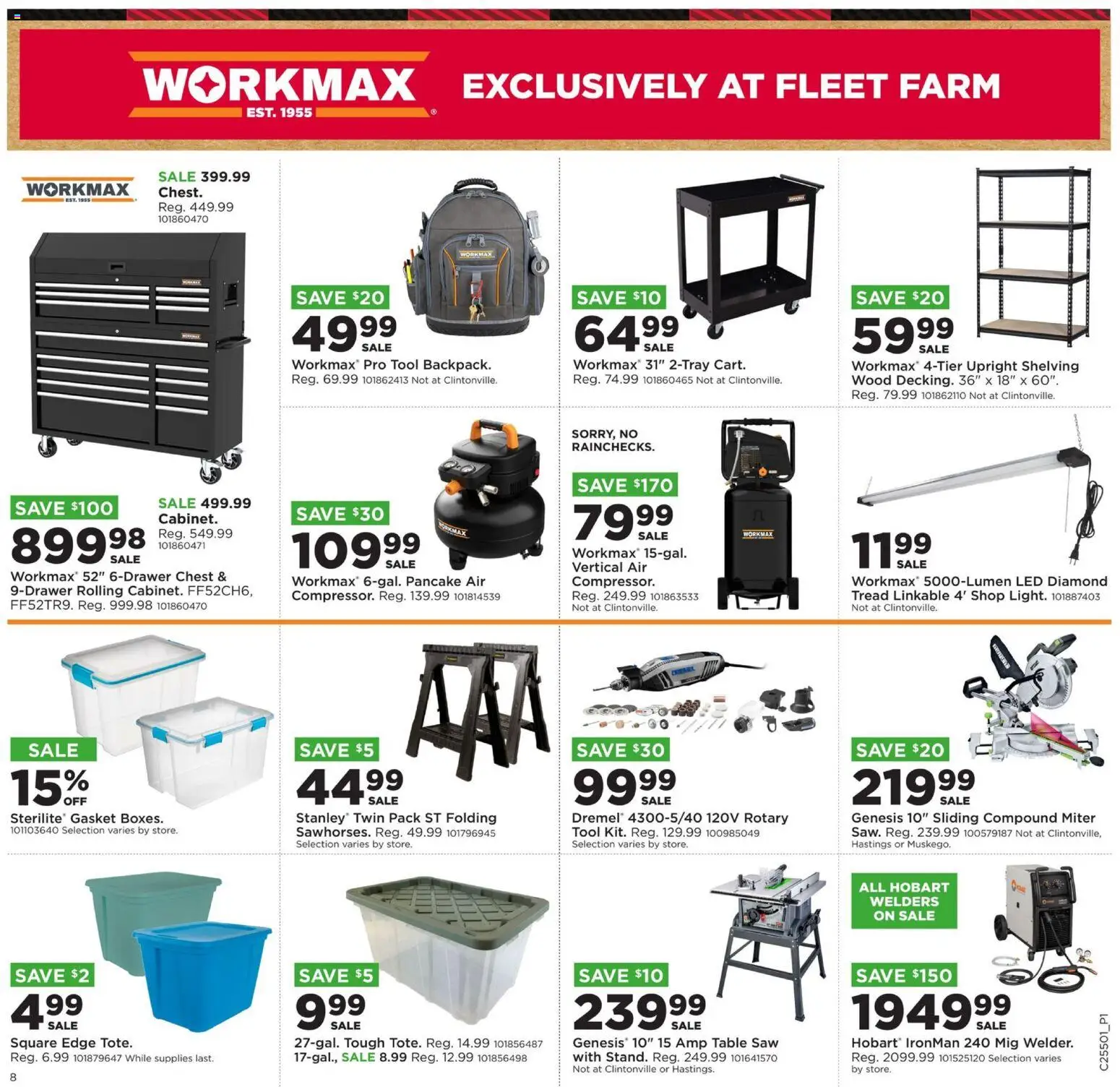 Mills Fleet Farm Weekly Ad - valid from 11.12.2025 | Page: 12 | Products: Saw, Table, Table Saw, Gasket