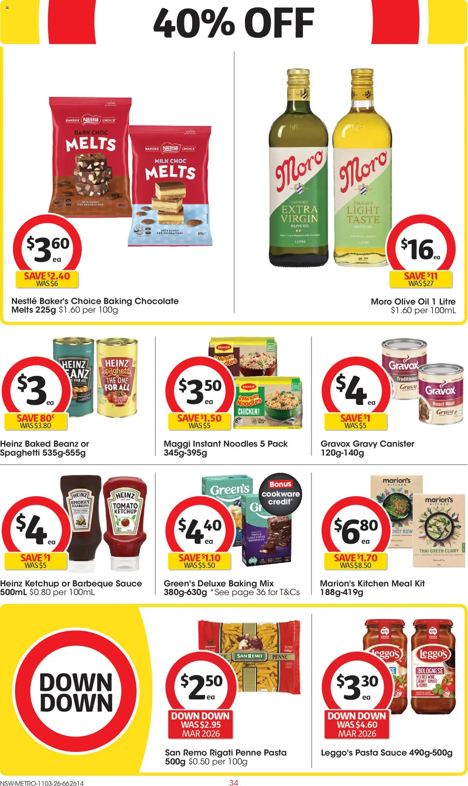 Coles catalogue - valid from 11.03.2026 | Page: 34 | Products: Chocolate, Meat, Cookware, Ketchup