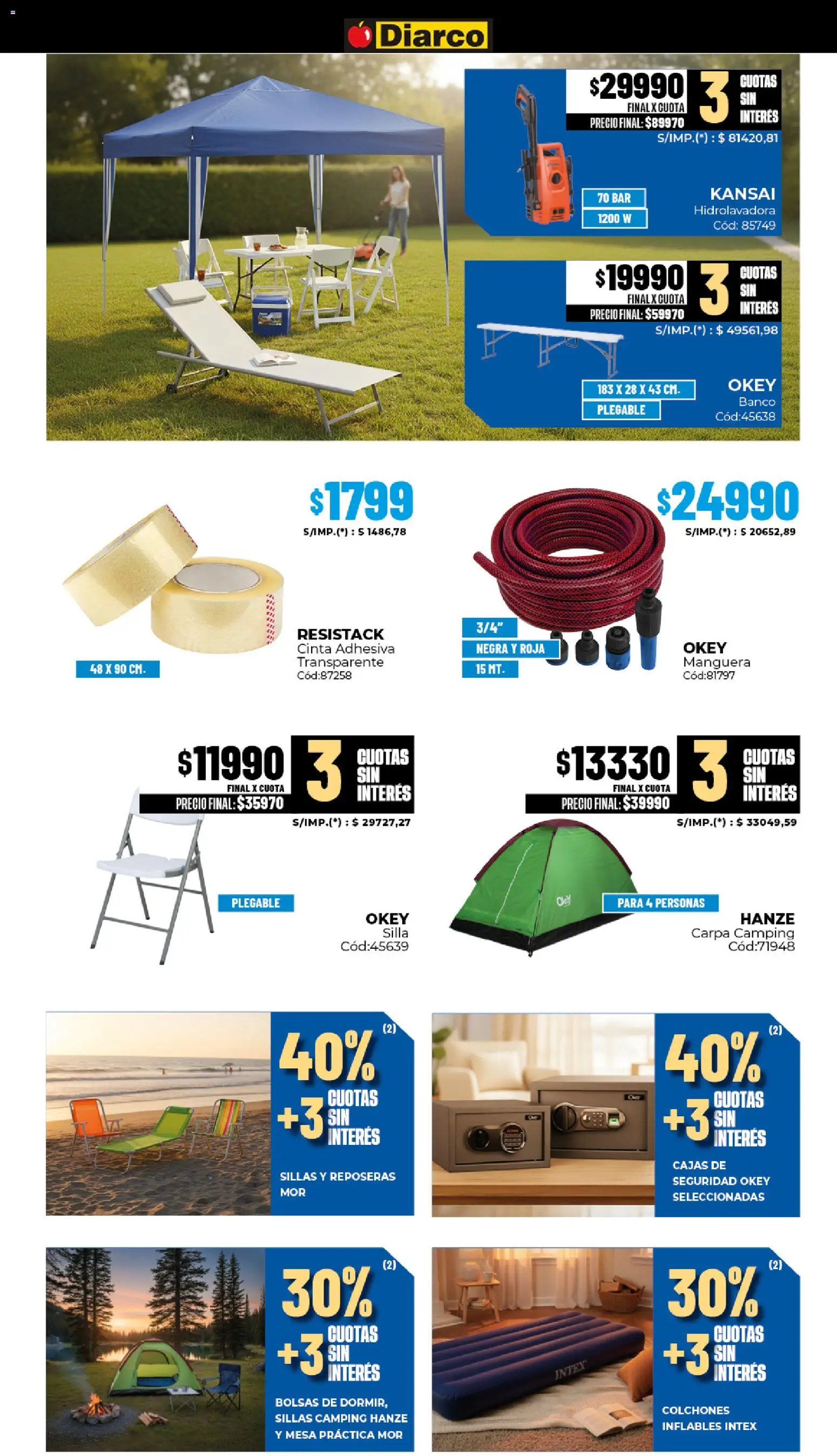 Diarco ofertas │ válido desde el 09.03.2026 | Página: 21 | Productos: Carpa, Cinta, Mesa, Manguera