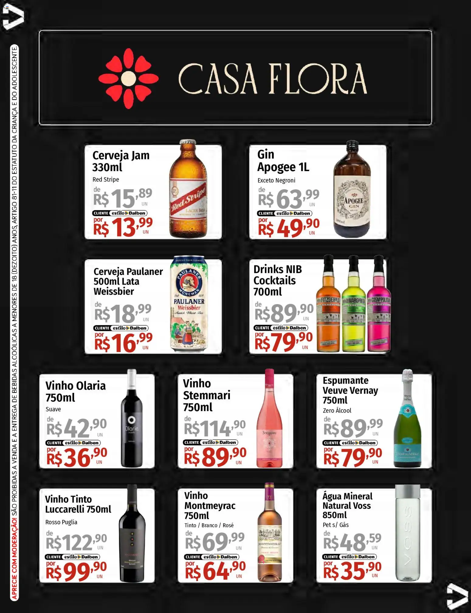 Supermercado Dalben Folheto - válido de 13.11.2025 | Página: 4 | Produtos: Espumante, Vinho, Cerveja, Água mineral