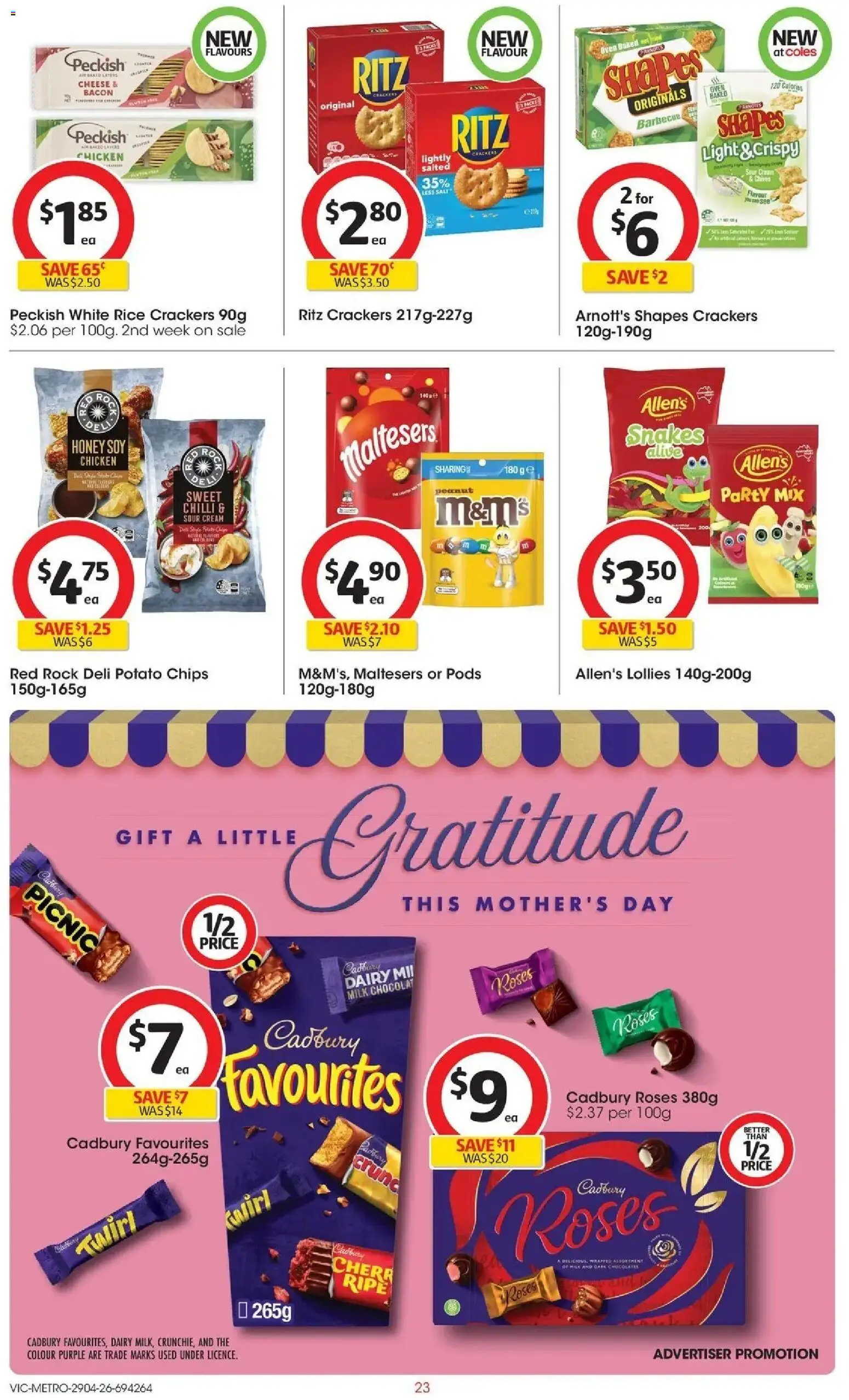 Deals catalogue - valid from 28.04.2026 | Page: 23 | Products: Bacon, Light, Crackers, Honey