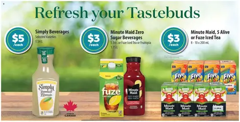 Preview of Minute Maid Zero Sugar Beverages, 1.54 L or Fuze Iced Tea or Fruitopia 1.75 L from shop Co-op Food valid from 23.10.2025 | Page: 14 | Products: Tea, Juice