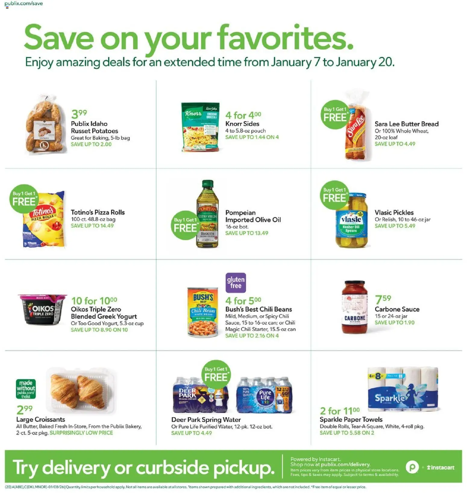 Publix Weekly Ad - valid from 14.01.2026 | Page: 21 | Products: Butter, Yogurt, Water, Dill