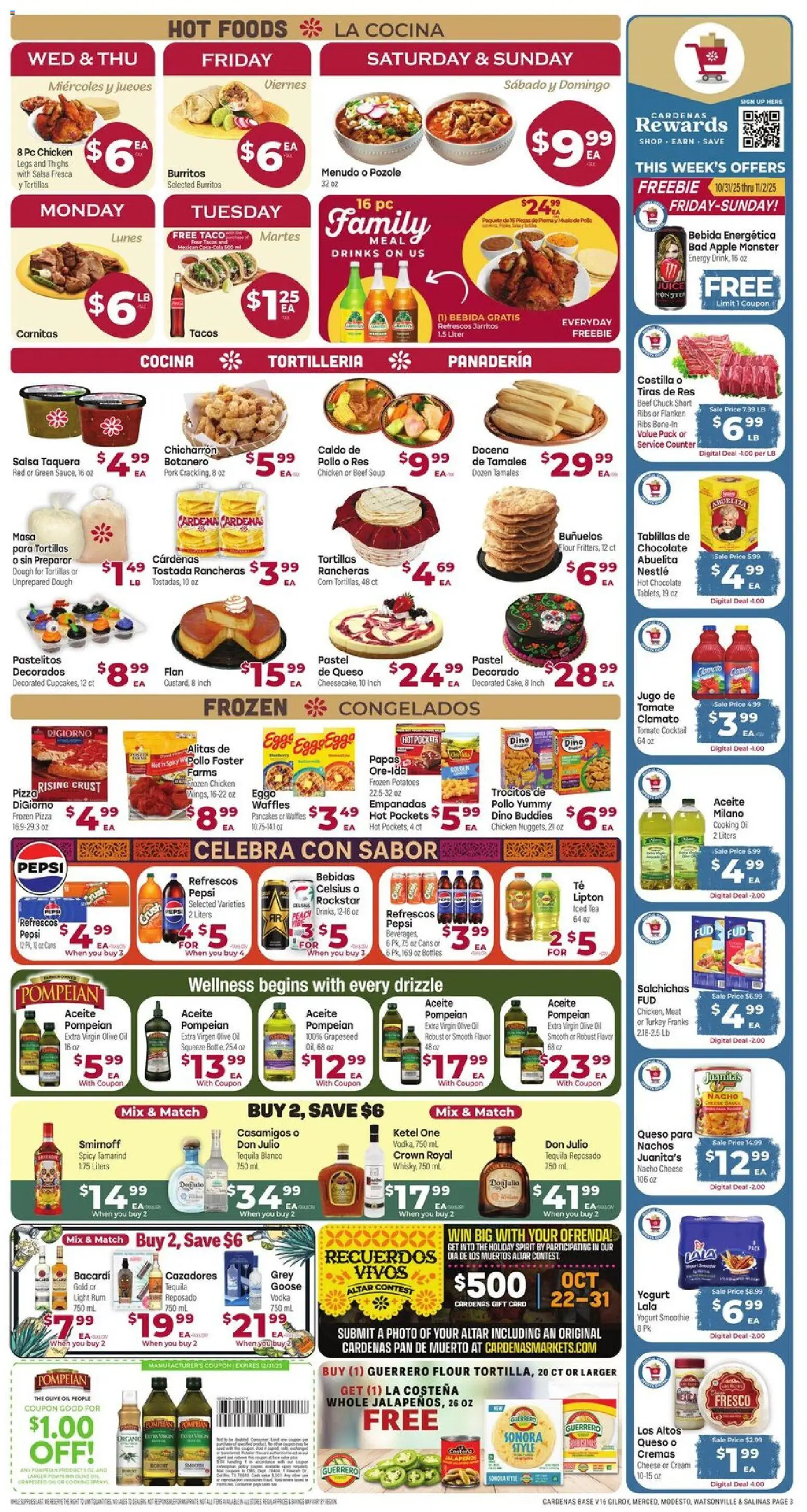 Cardenas Weekly Ad - CA - valid from 29.10.2025 | Page: 3 | Products: Cheese, Beef, Cream, Pc