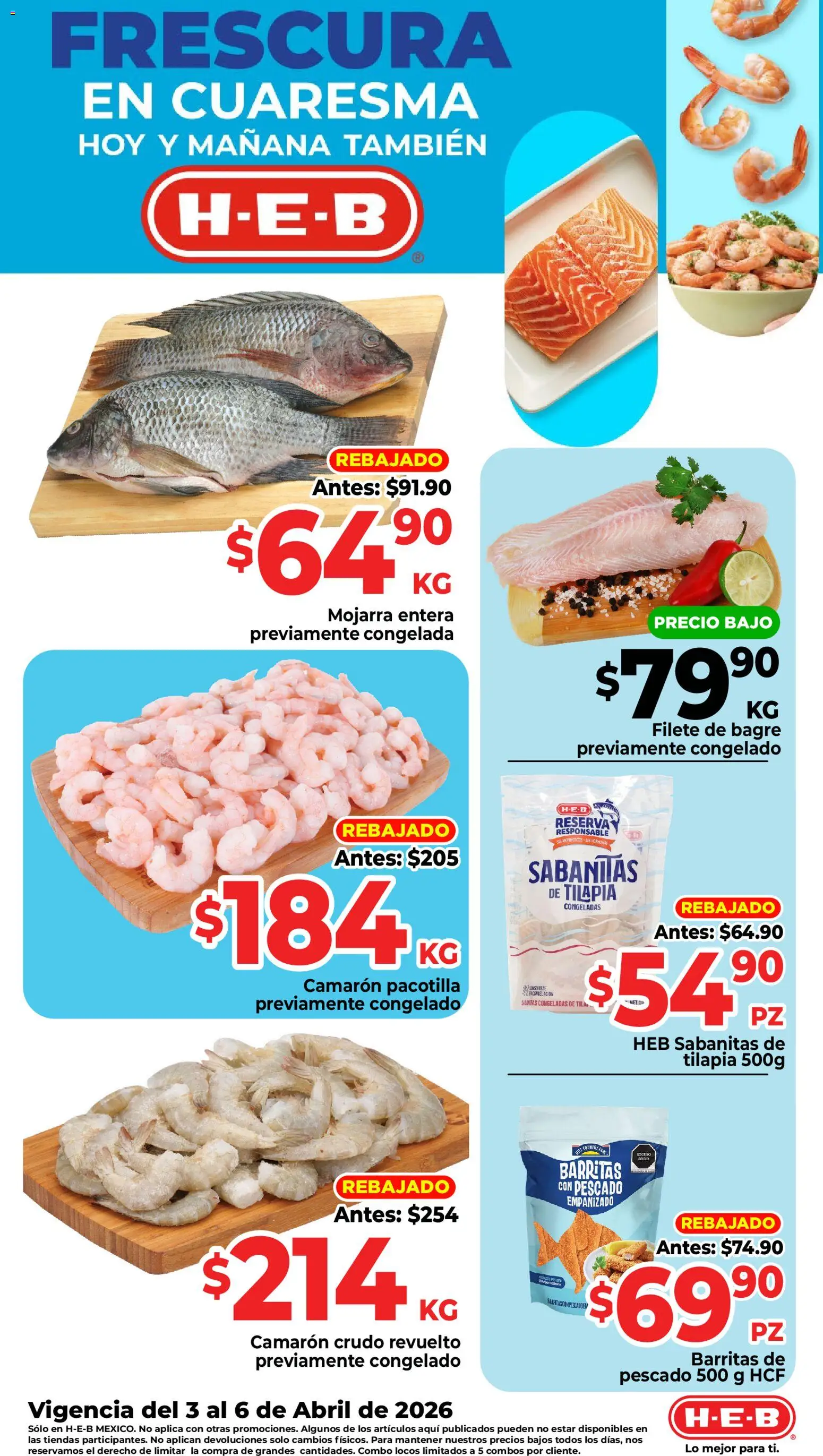 Nuevas ofertas de H-E-B válidas en toda la República Mexicana desde el 03.04.2026. ¡Encuentra las mejores ofertas en H-E-B folleto! | Página: 1