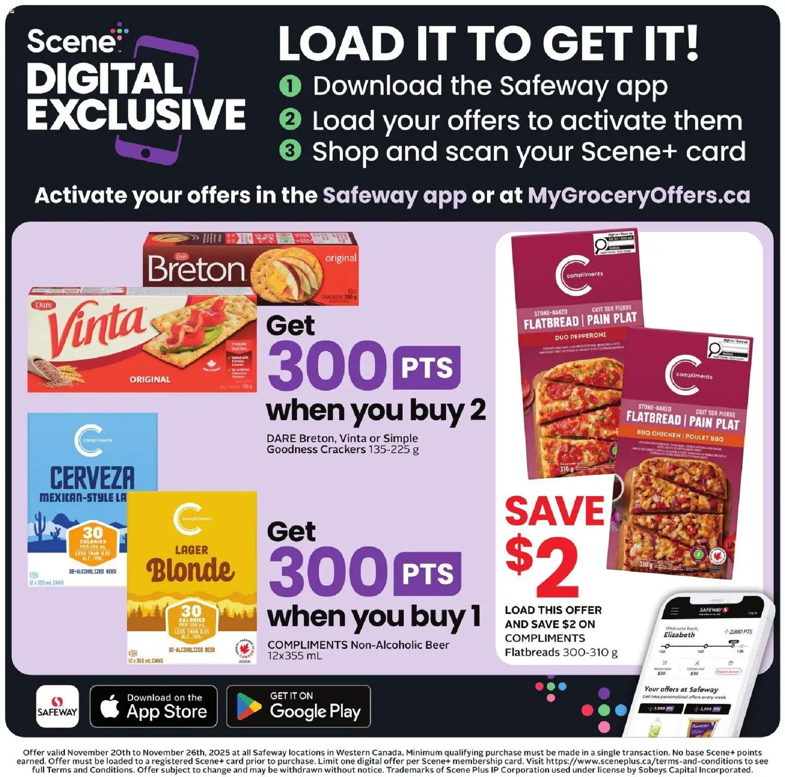 Safeway flyer valid from 20.11.2025 | Page: 13 | Products: Beer, Chicken