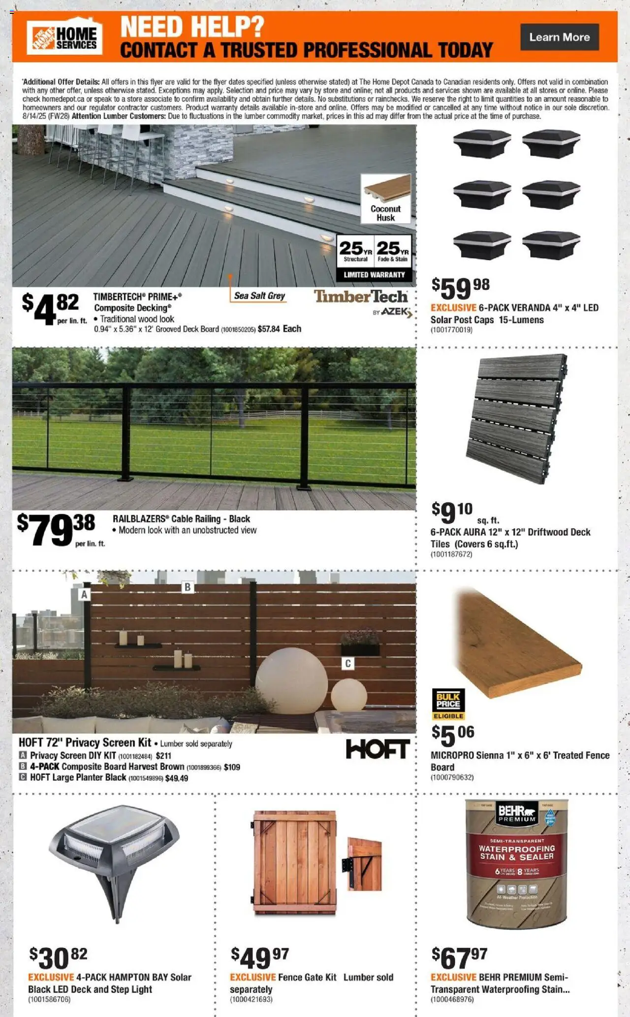 Home Depot flyer valid from 14.08.2025 | Page: 4 | Products: Cable