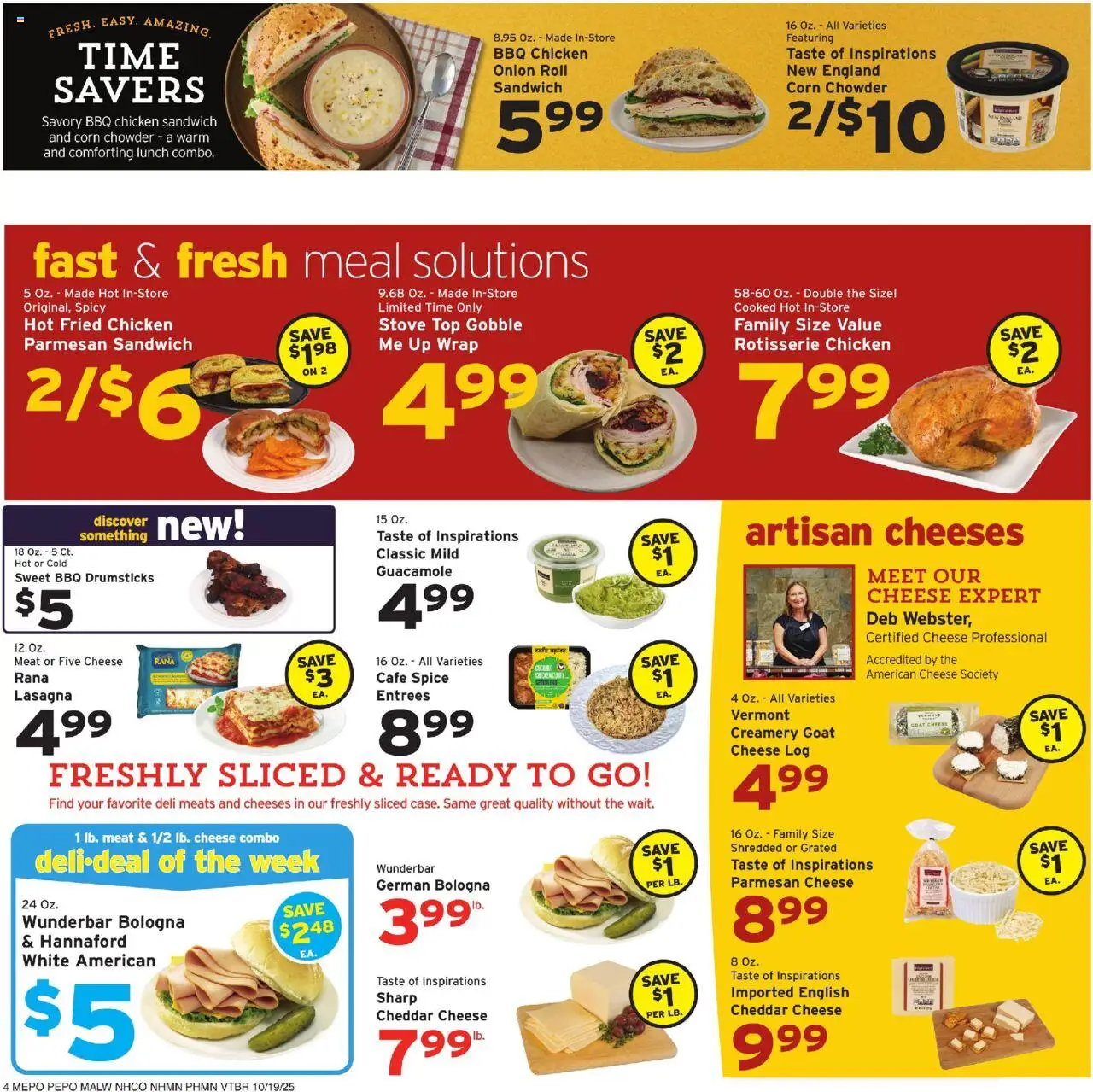 Hannaford Weekly Ad - valid from 19.10.2025 | Page: 4 | Products: Corn, Cheese, Onion, Stove