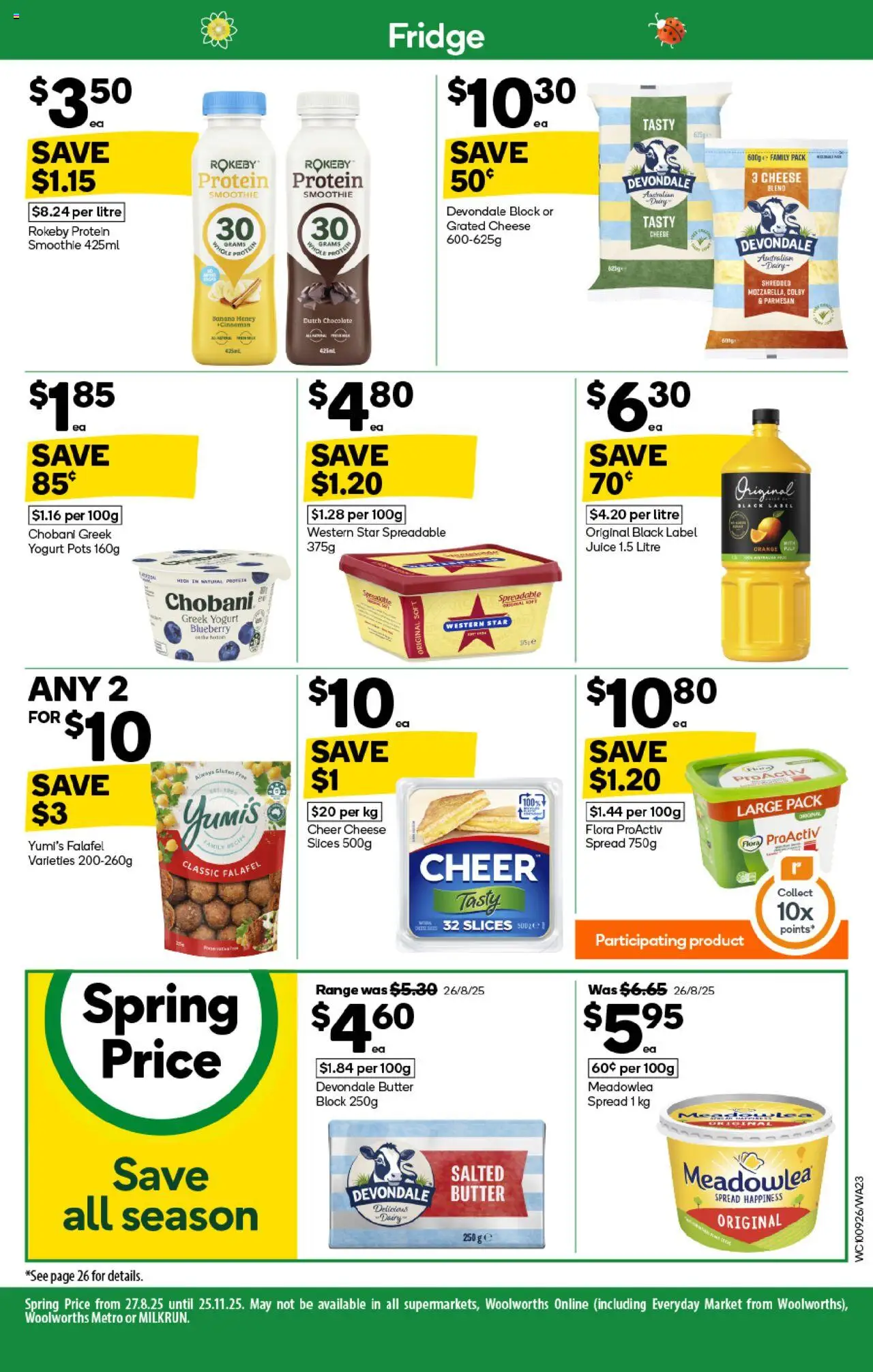 Woolworths catalogue - valid from 10.09.2025 | Page: 21 | Products: Cheese, Chocolate, Juice, Fridge