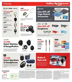 Preview of Sport Chek weekly flyer / circulaire from shop Sport Chek valid from 11.12.2025 | Page: 6 | Products: Gloves, Glasses, Watch, Headphones
