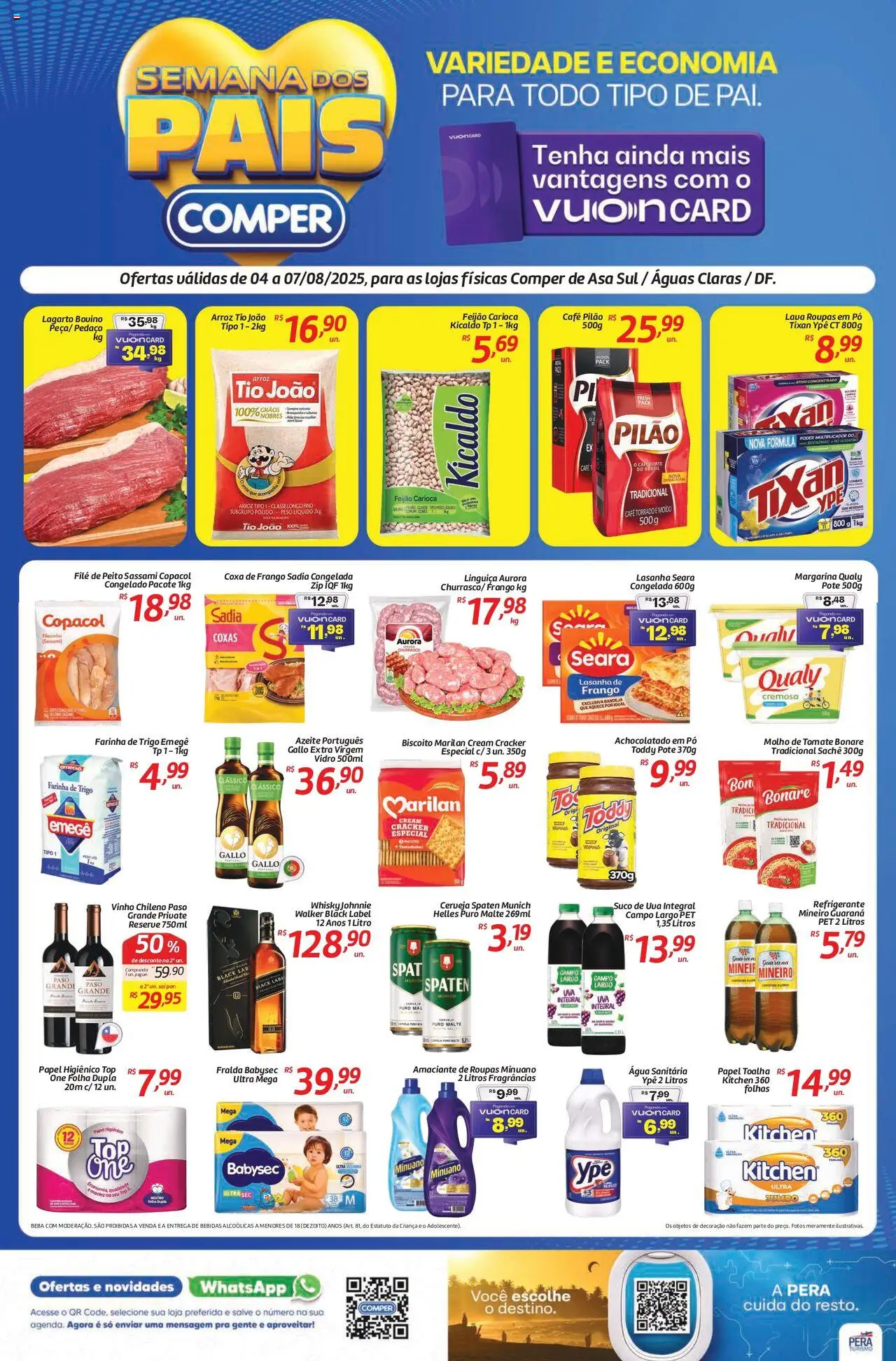 Comper Folheto - válido de 04.08.2025 | Página: 1 | Produtos: Arroz, Lasanha, Café pilão, Refrigerante