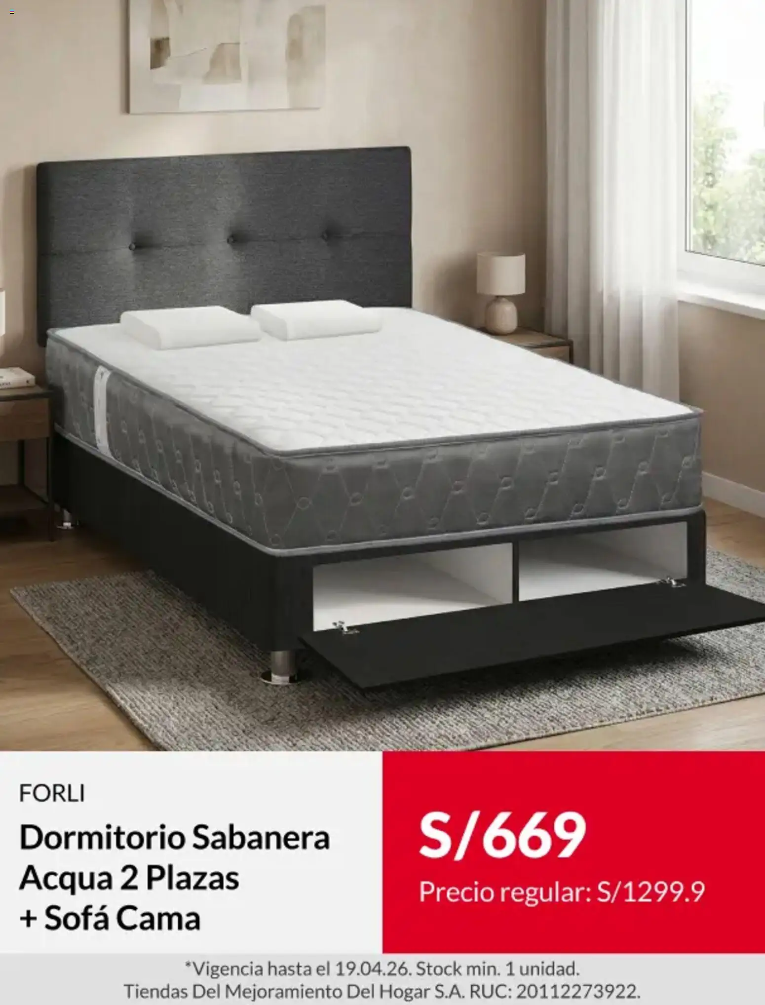 Catálogo Sodimac válido desde 13.04.2026 | Página: 6 | Productos: Cama, Sofá