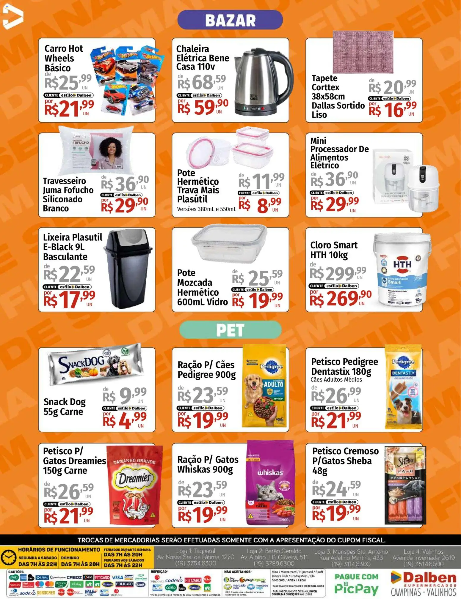 Supermercado Dalben Folheto - válido de 17.04.2026 | Página: 15 | Produtos: Cloro, Tapete, Lixeira, Carne