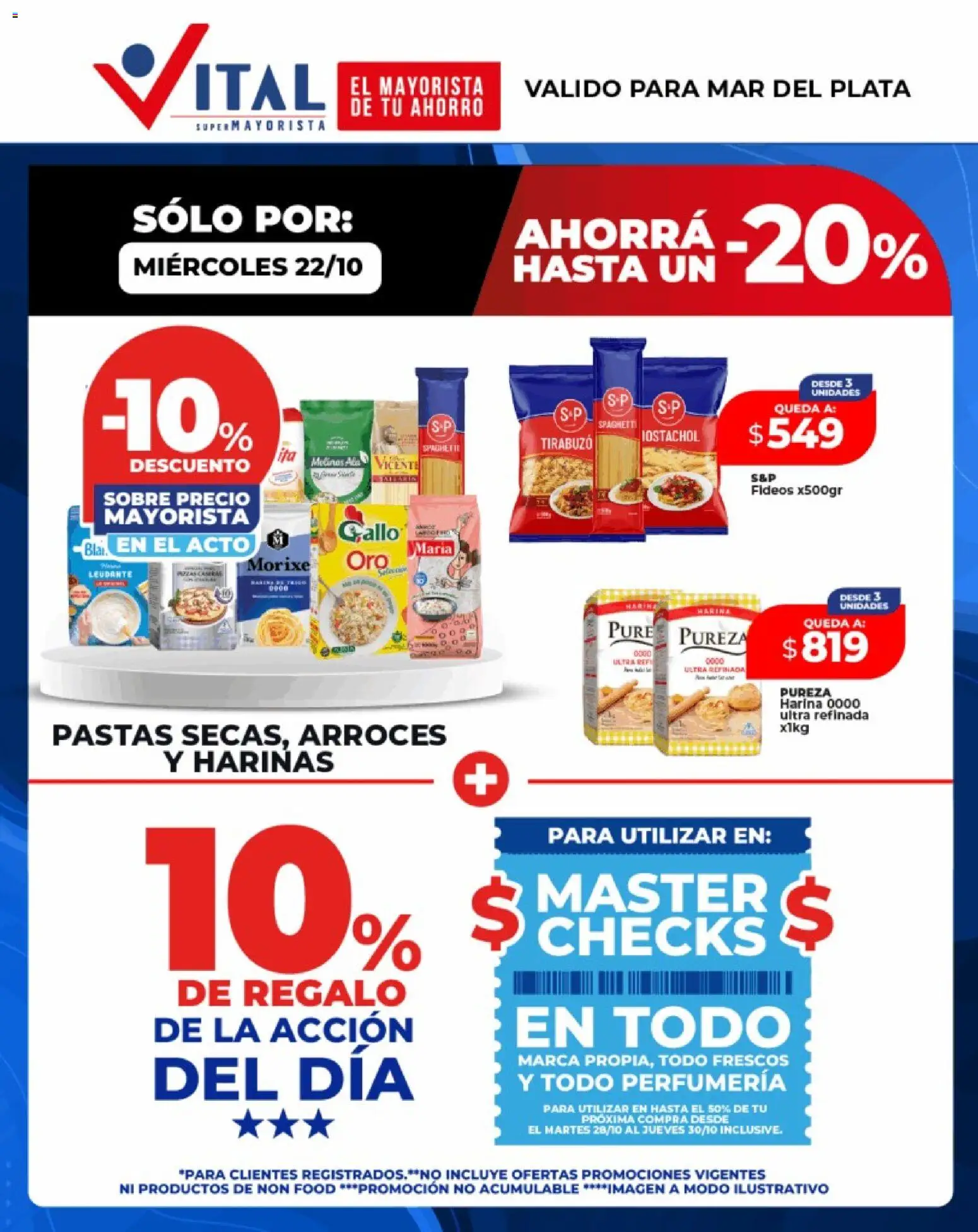 Vital - Sólo por - Mar del Plata │ válido desde el 22.10.2025 | Página: 2 | Productos: Sobre, Harina, Fideos