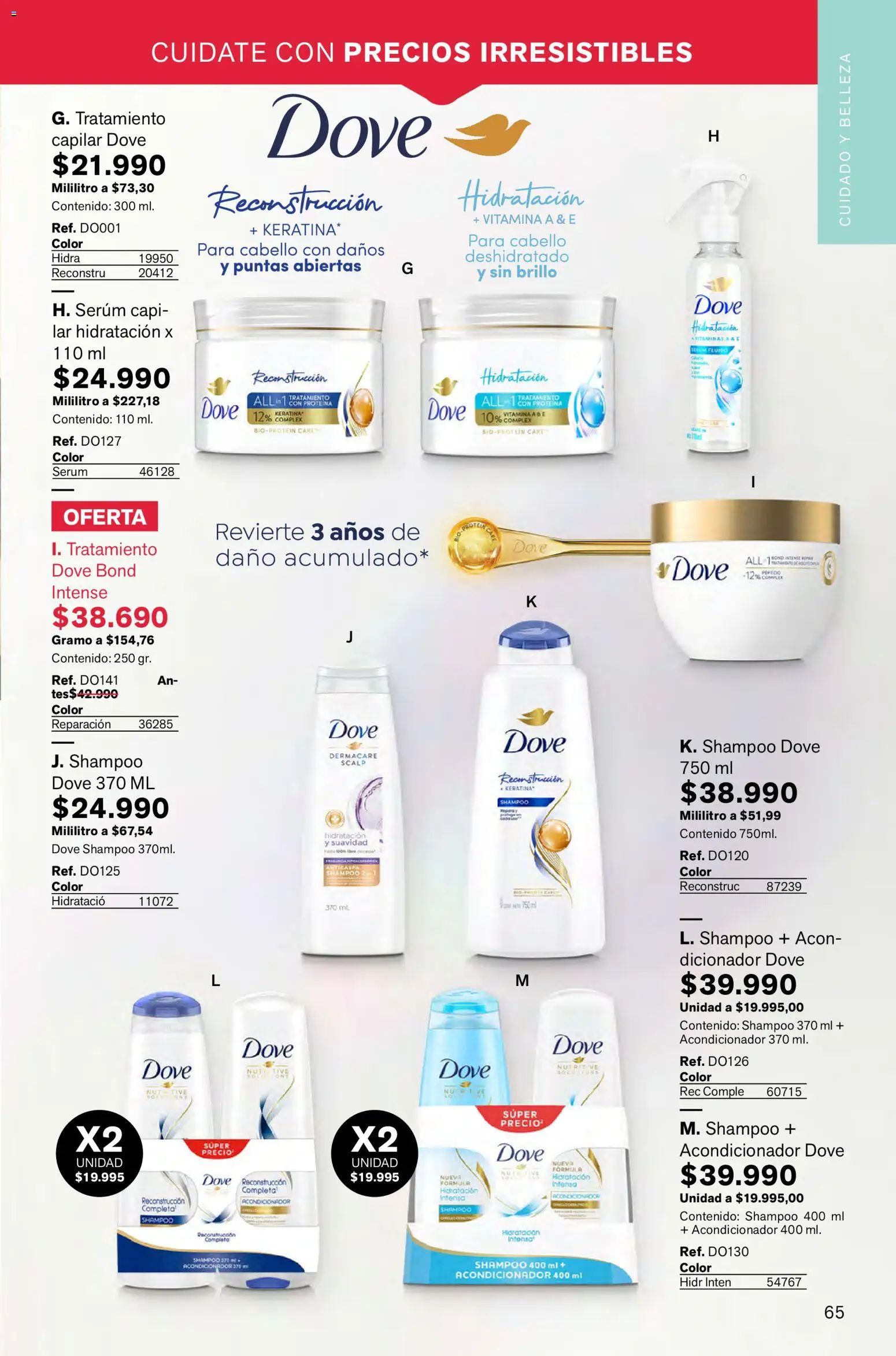 Leonisa revista - valida desde el 02.01.2026 | Página: 65 | Productos: Serum, Shampoo, Brillo, Acondicionador