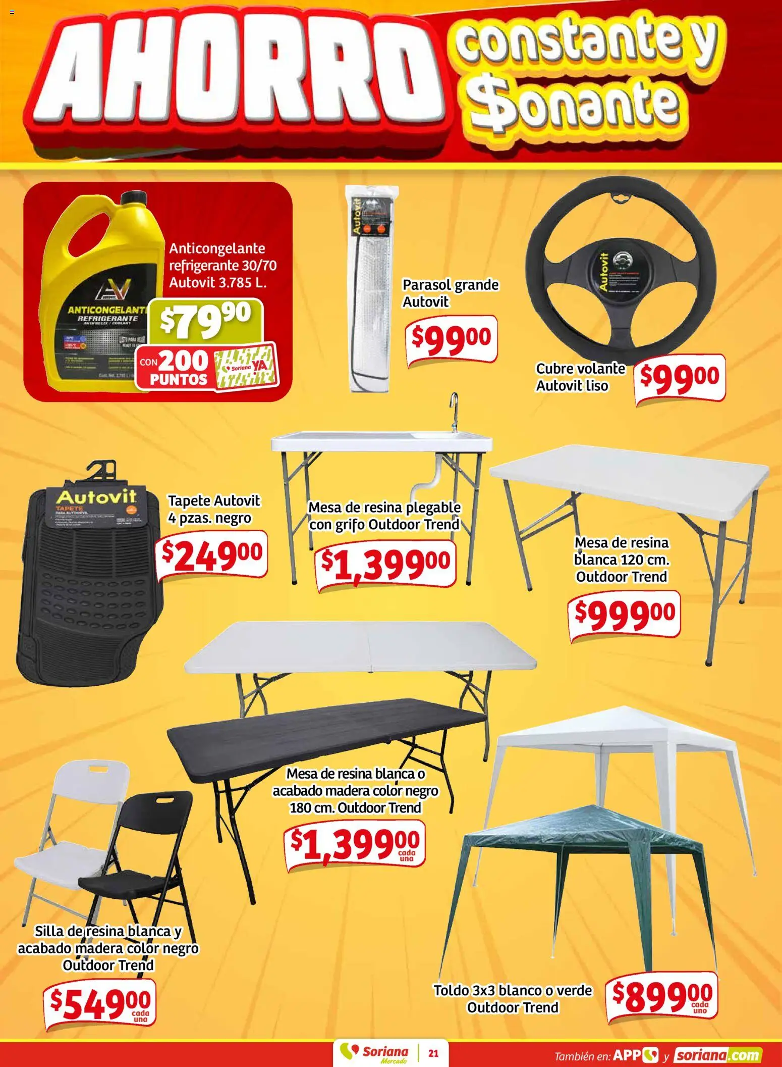 Nuevas ofertas de Soriana válidas en toda la República Mexicana desde el 26.02.2026. ¡Encuentra las mejores ofertas en Soriana - Pesito Valedor Mercado: Edo Mex, Valle De México, Gro, Hgo, Mor, Pue, Qto, Tlax, Ver! | Página: 29 | Productos: Toldo, Silla, Mesa, Tapete