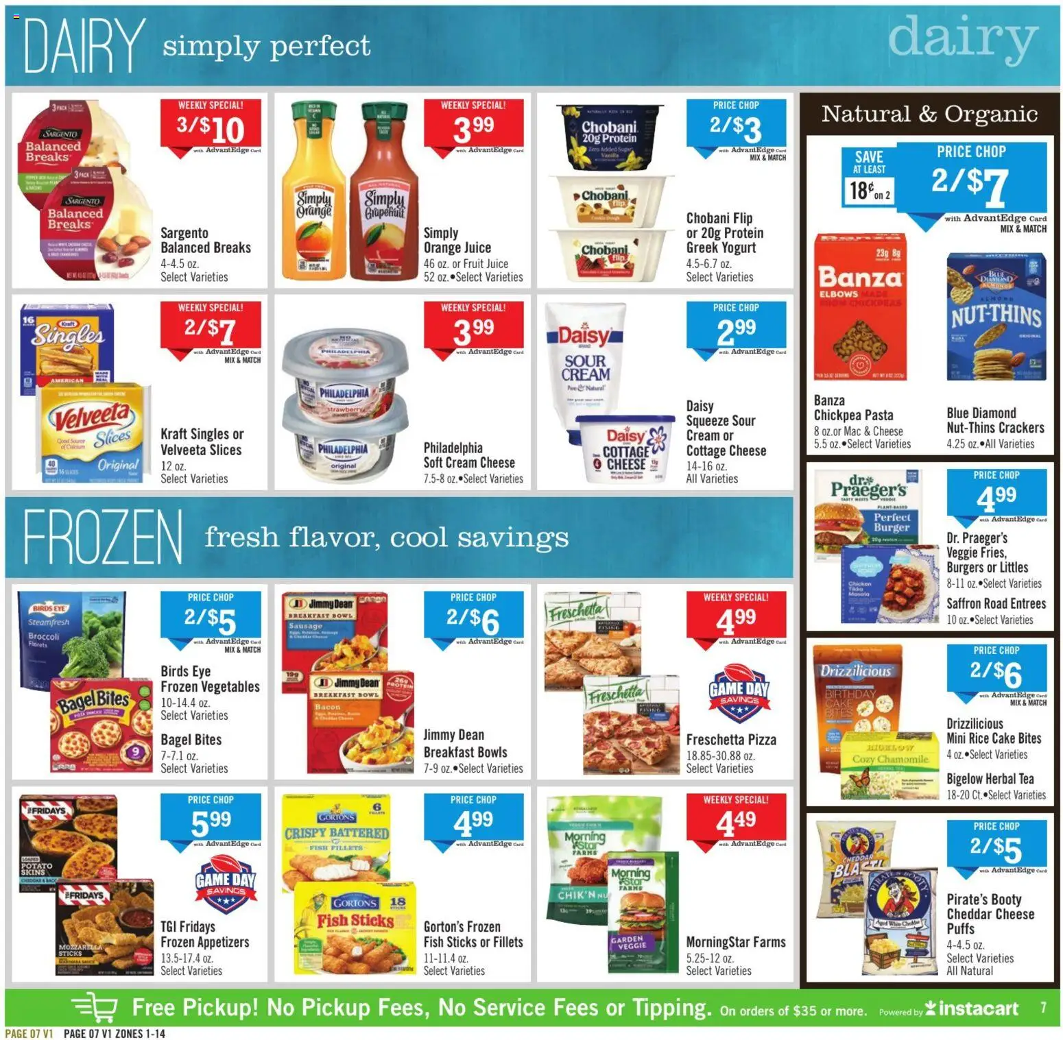 Price Chopper - Weekly Ad - valid from 18.01.2026 | Page: 7 | Products: Tea, Sour cream, Cottage cheese, Vegetables
