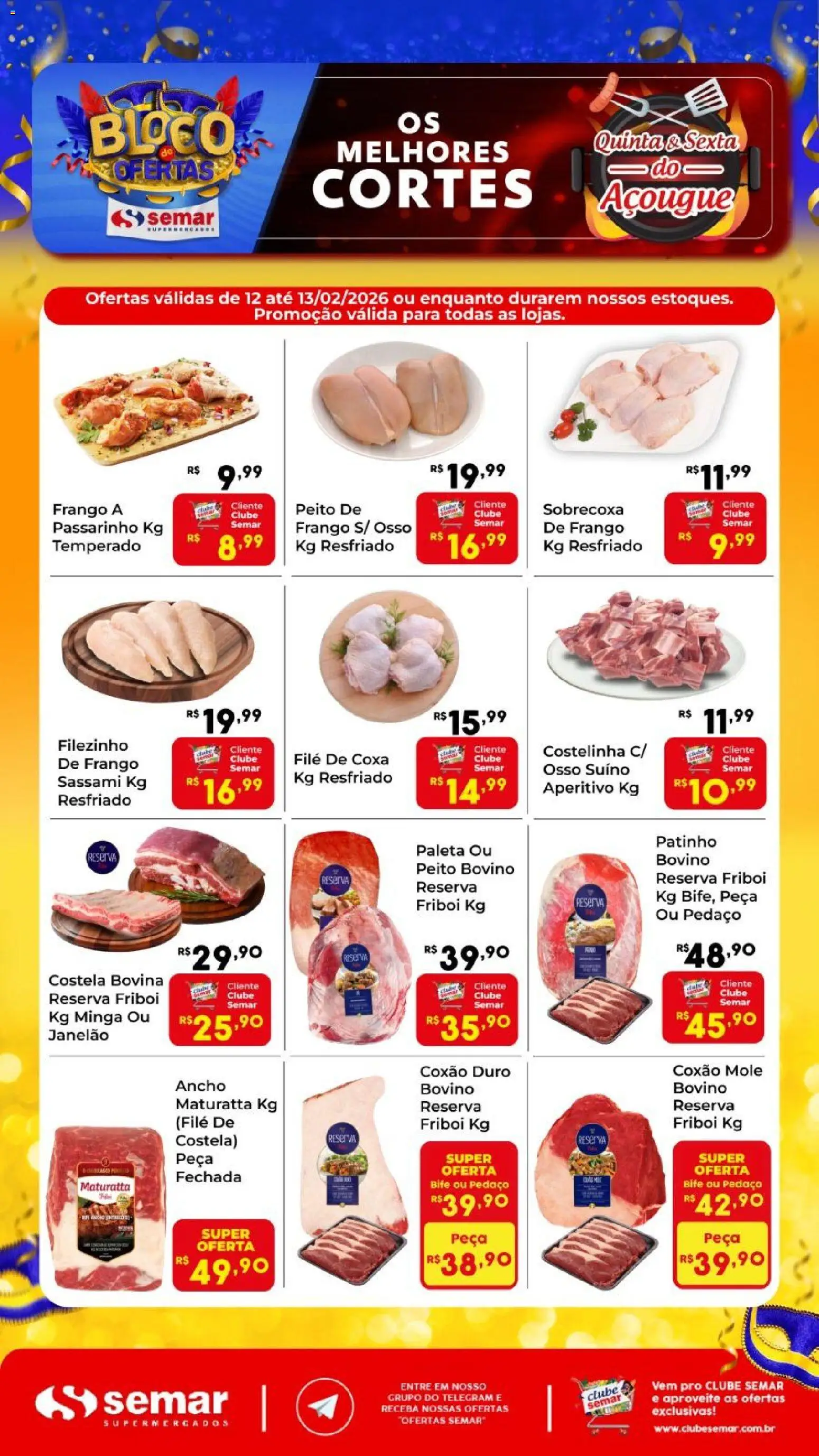 Semar Supermercado Folheto - válido de 12.02.2026 | Página: 1 | Produtos: Frango