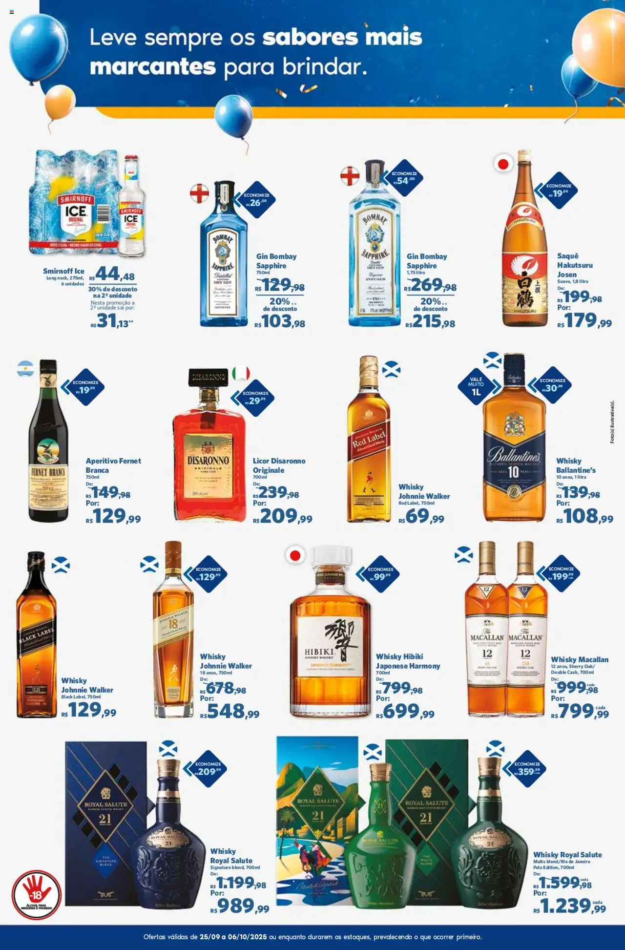 Sam's Club Folheto - válido de 25.09.2025 | Página: 11 | Produtos: Whisky, Licor, Saquê, Gin