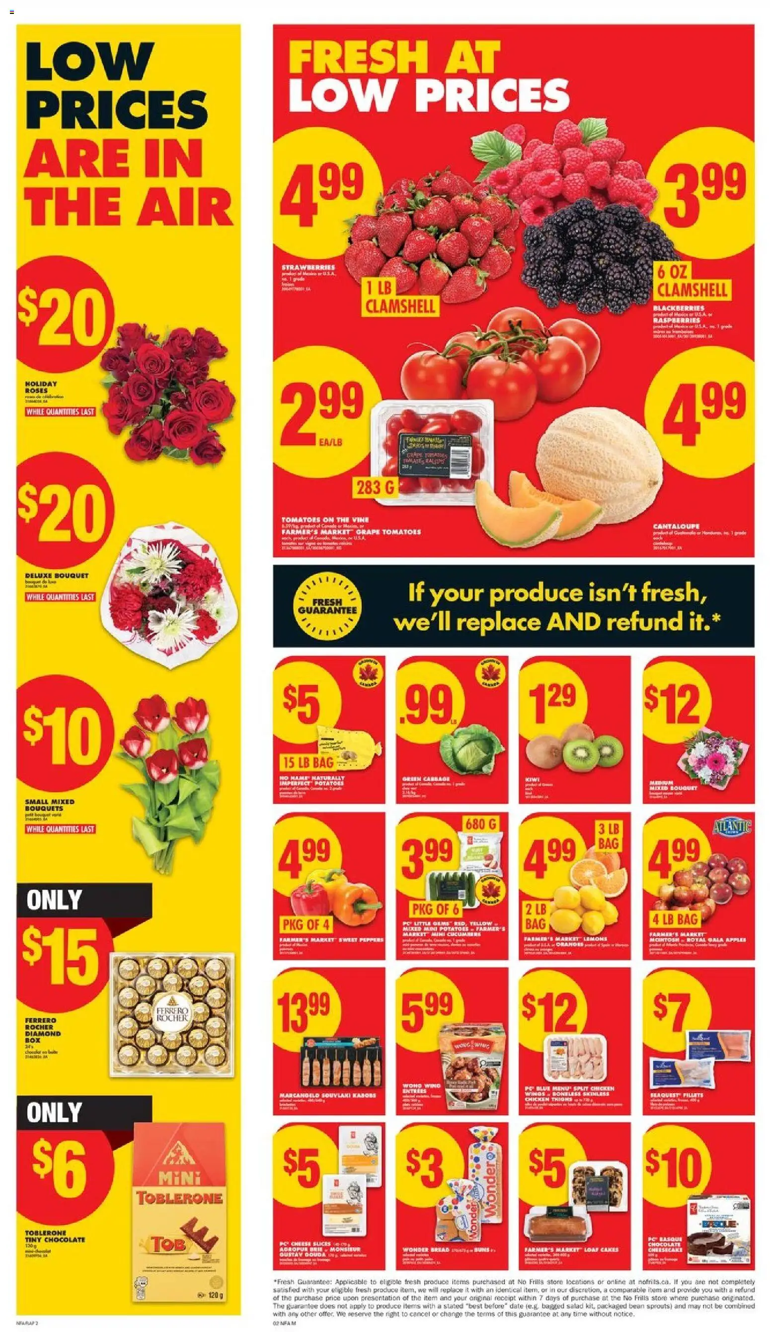 No Frills flyer valid from 12.02.2026 | Page: 2 | Products: Strawberries, PC, Bag, Cheese