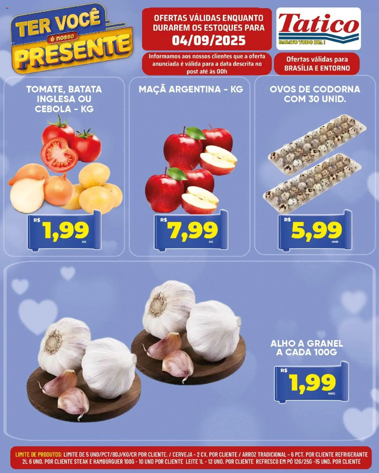 Tatico Folheto - válido de 04.09.2025 | Página: 6 | Produtos: Cebola, Leite, Cerveja, Ovos de codorna