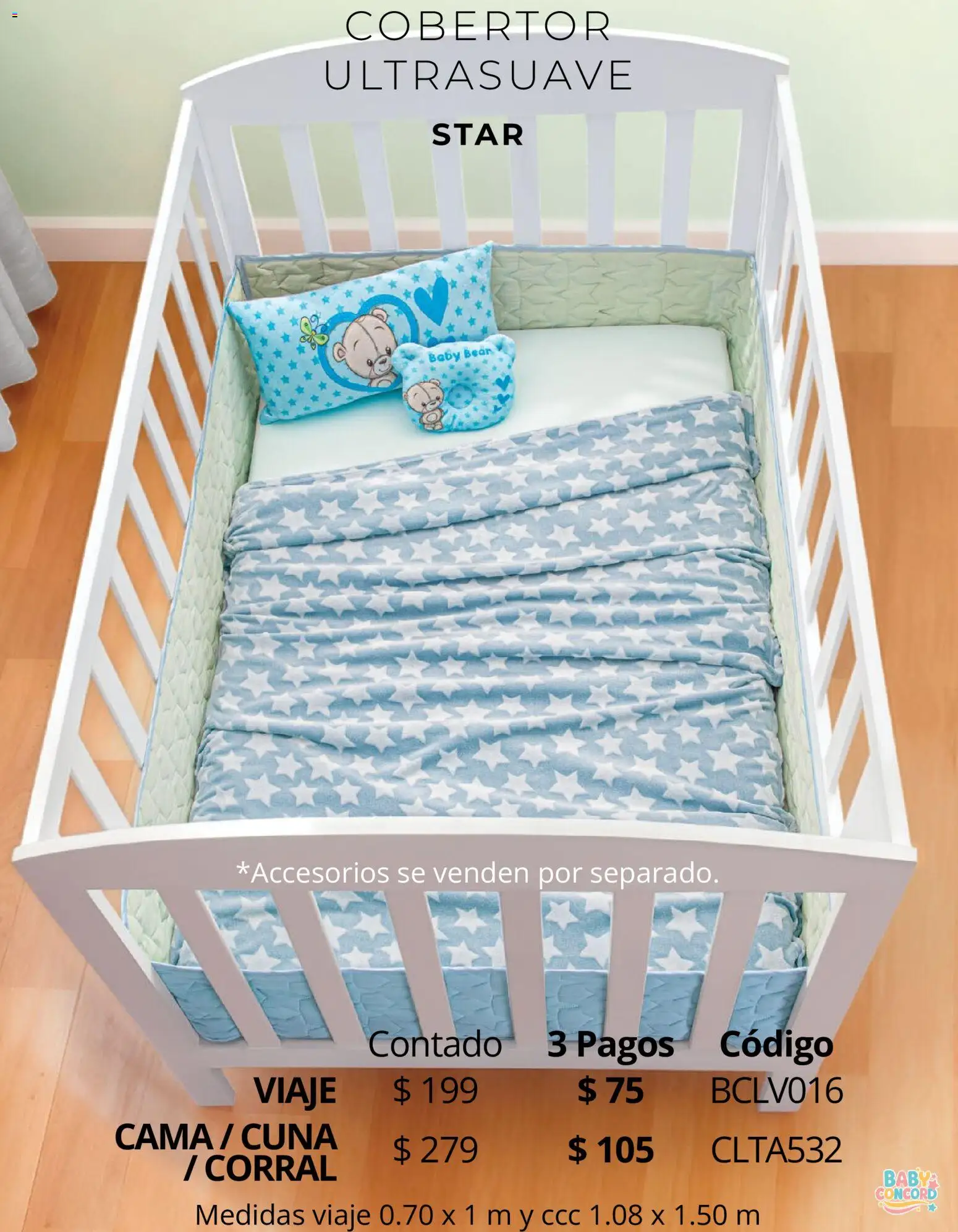 Nuevas ofertas de Colchas Concord válidas en toda la República Mexicana desde el 01.05.2026. ¡Encuentra las mejores ofertas en Colchas Concord catálogo Baby! | Página: 49 | Productos: Cobertor, Cama, Cuna