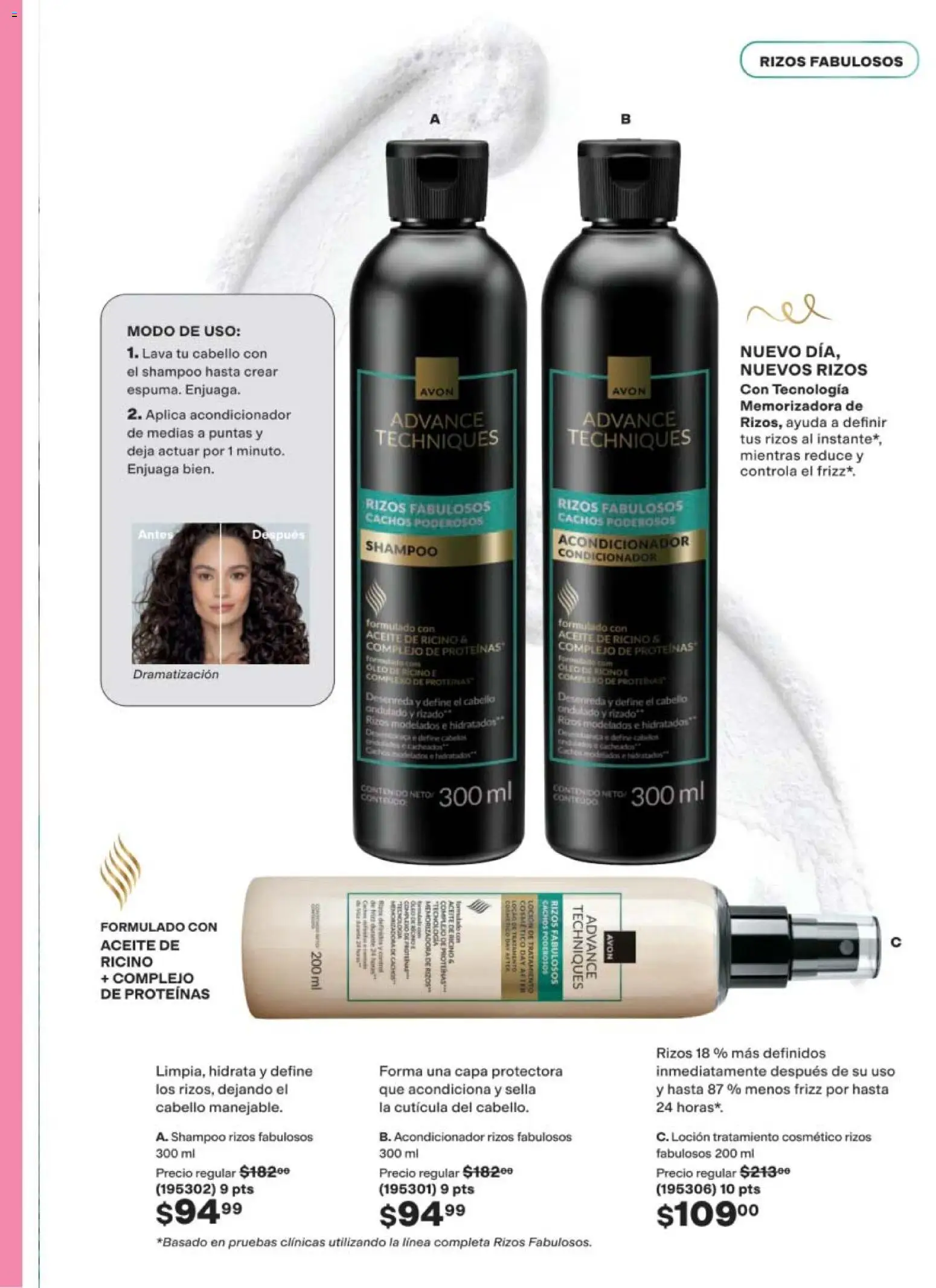 Nuevas ofertas de AVON válidas en toda la República Mexicana desde el 24.04.2026. ¡Encuentra las mejores ofertas en AVON campaña 7 2026! | Página: 175 | Productos: Aceite, Loción, Acondicionador