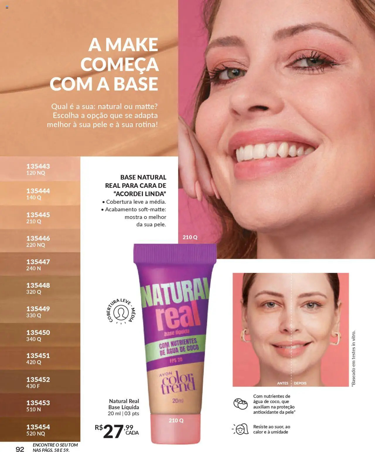 Avon Folheto - válido de 16.06.2025 | Página: 92 | Produtos: Coco, Cará, Água de coco, Base