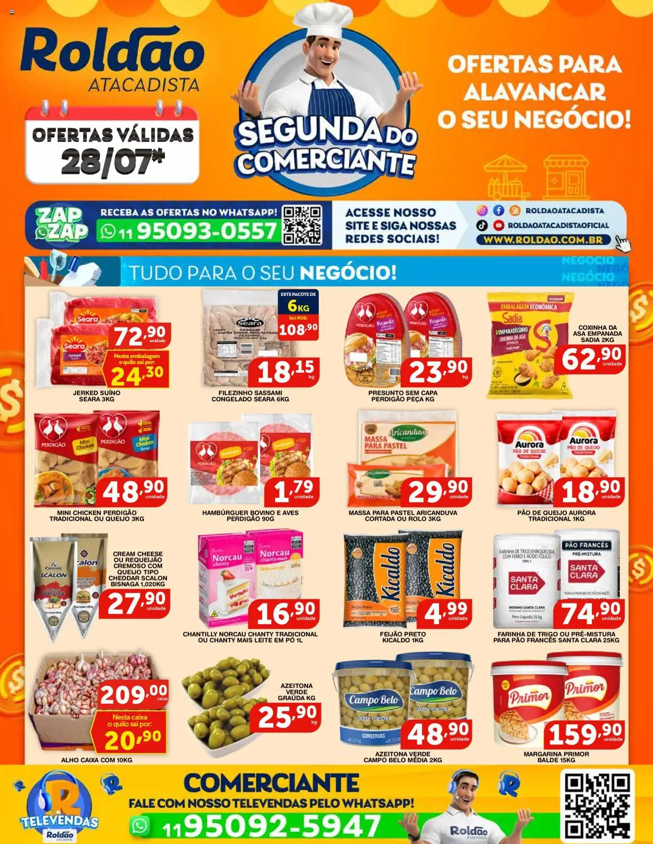 Roldão Folheto - válido de 28.07.2025 | Página: 1 | Produtos: Ferro, Pão, Massa, Requeijão