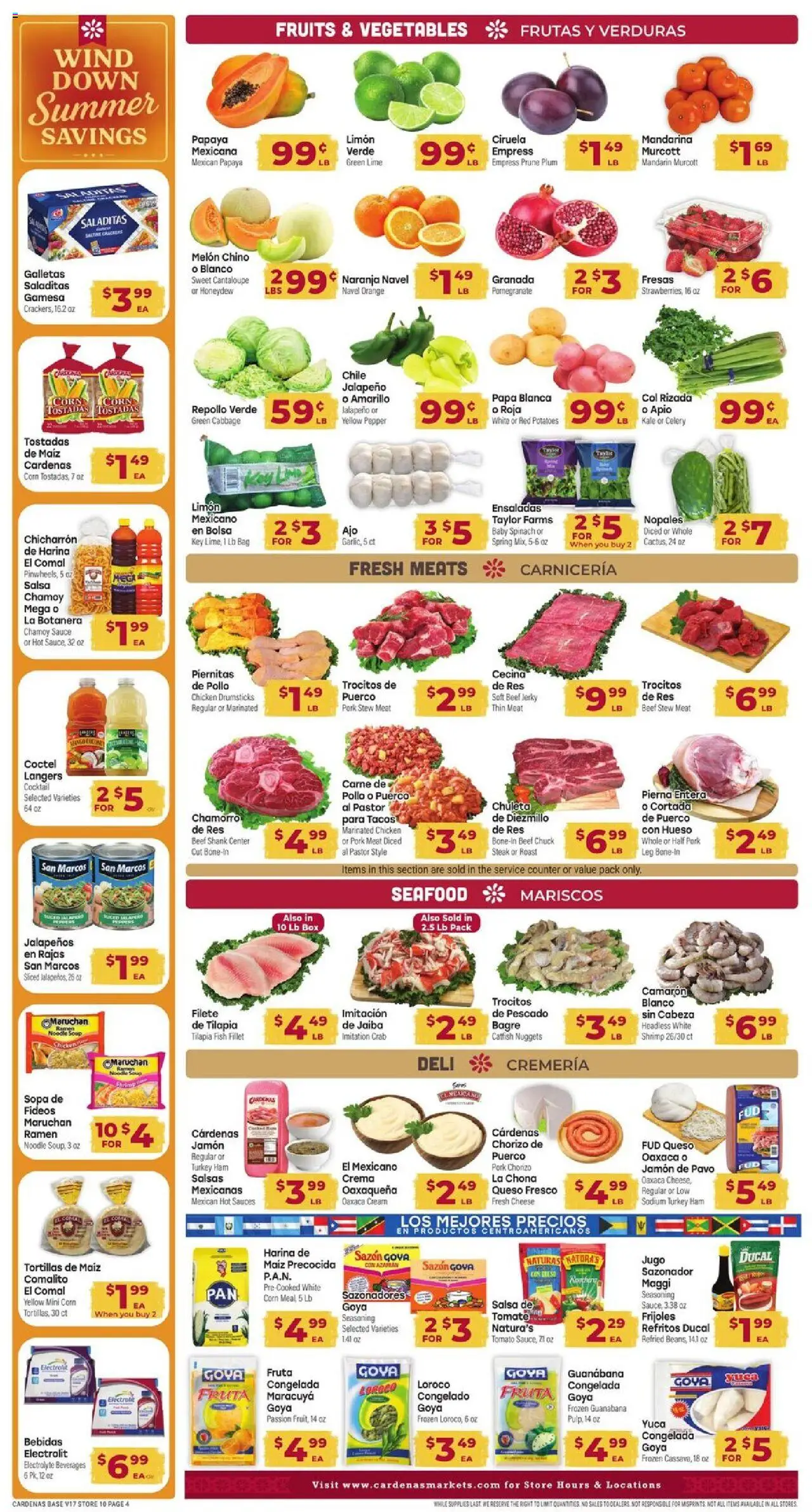 Cardenas Weekly Ad - valid from 17.09.2025 | Page: 4 | Products: Corn, Cheese, Beef, Cream