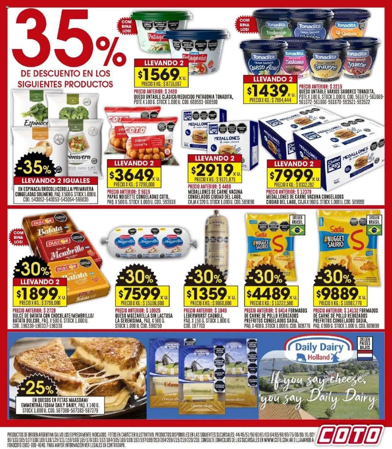 Coto - Ofertas │ válido desde el 22.09.2025 | Página: 7 | Productos: Pollo, Batata, Queso, Espinaca