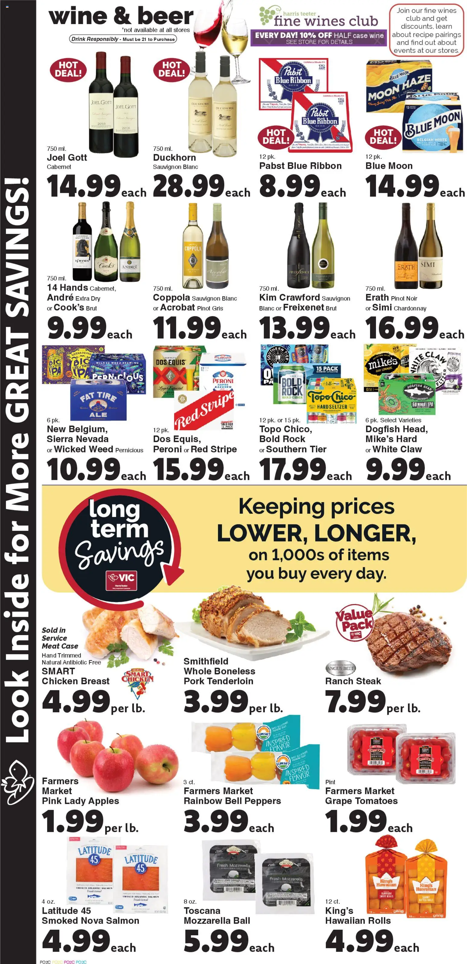 Harris Teeter Weekly Ad - SC - valid from 18.03.2026 | Page: 9 | Products: Tire, Butter, Wine, Pork