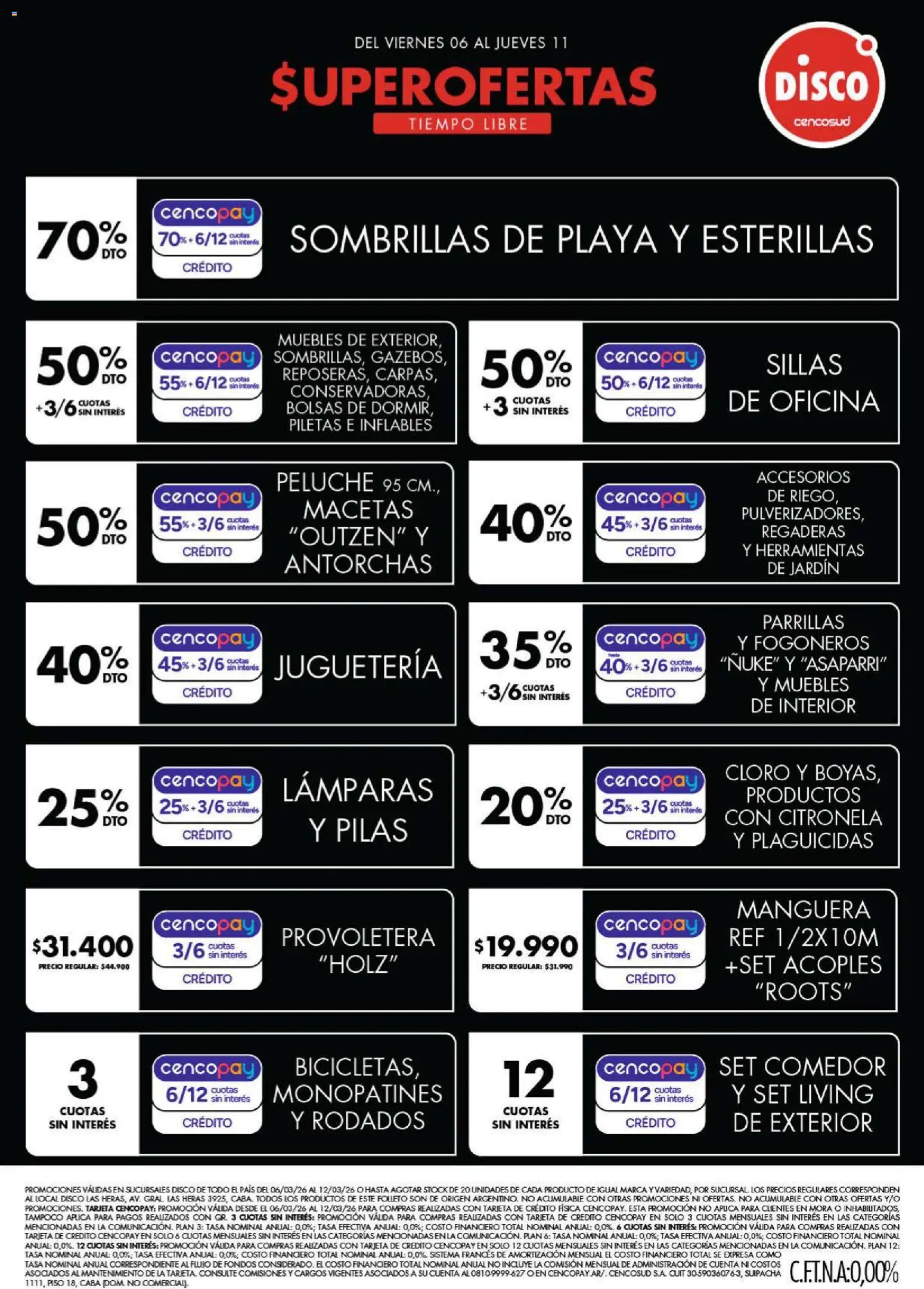 Disco - Ofertas | Electro, T. Libre y más │ válido desde el 06.03.2026 | Página: 4 | Productos: Disco, Pilas, Manguera, Citronela