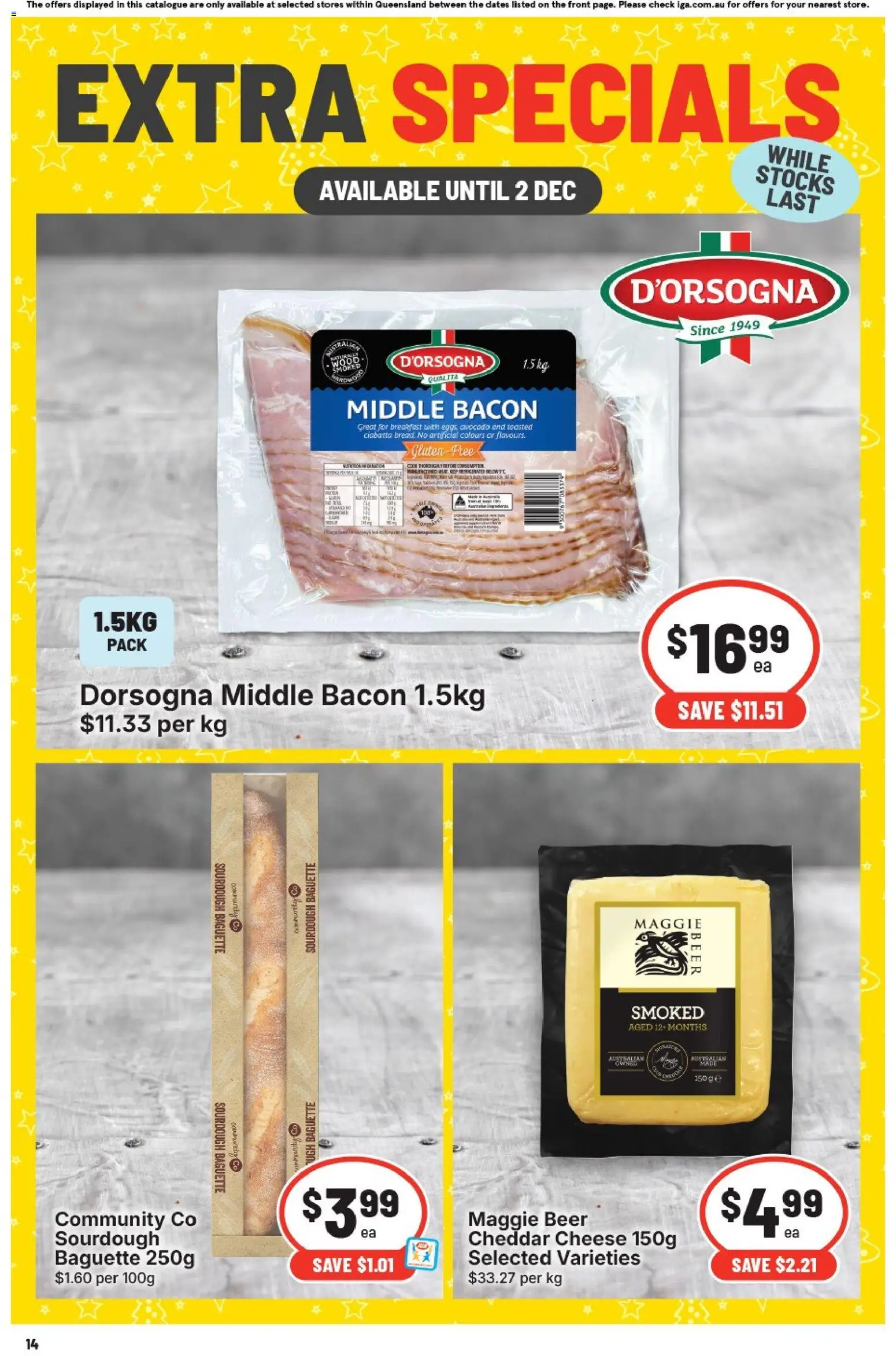 IGA catalogue - valid from 26.11.2025 | Page: 17 | Products: Bacon, Cheese, Beer, Avocado