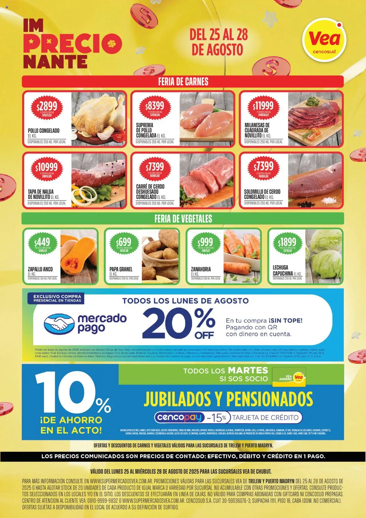 Vea ofertas - Chubut │ válido desde el 25.08.2025 | Página: 1 | Productos: Pollo, Papa, Lechuga, Cerdo