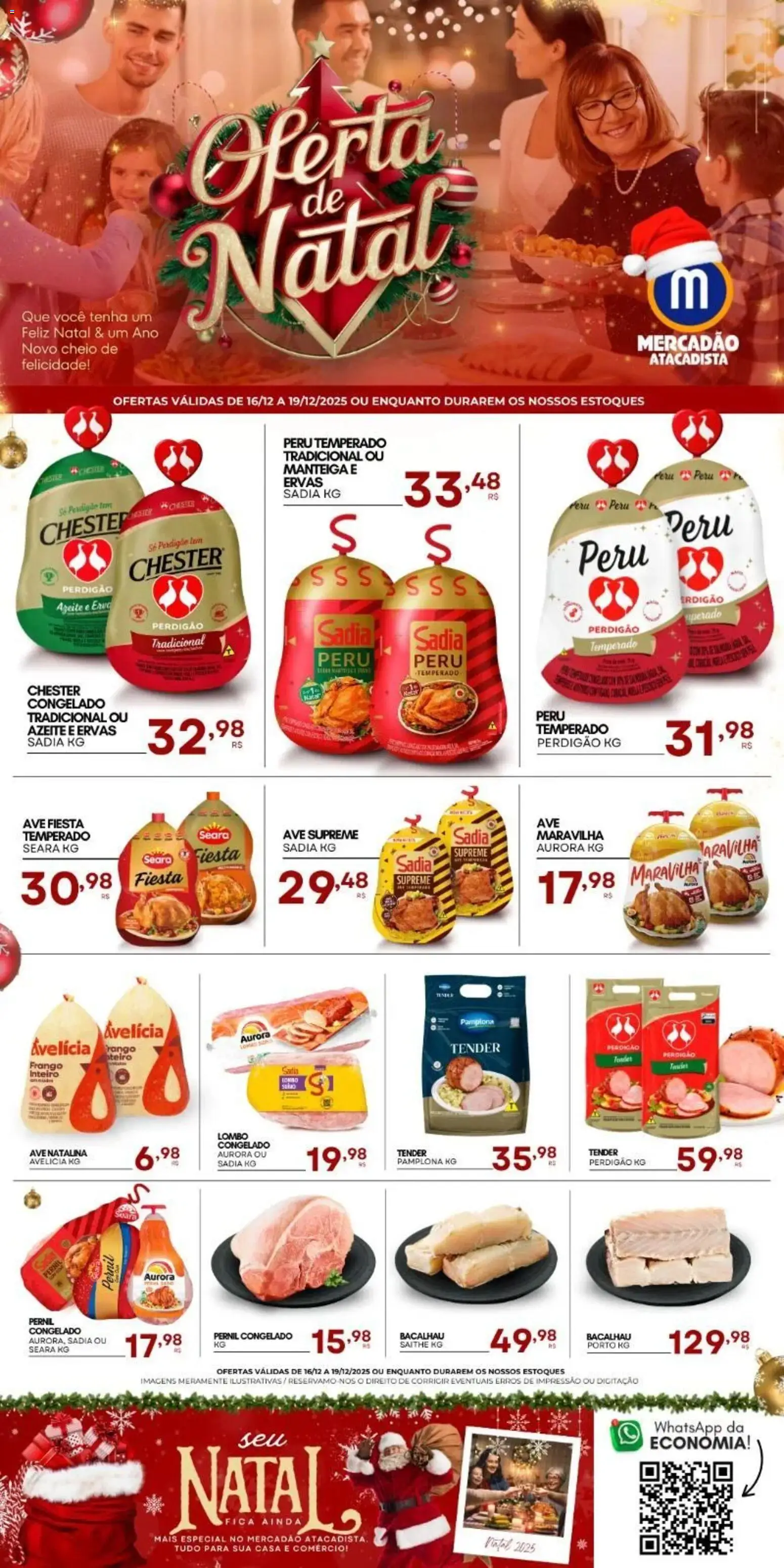 Mercadão Atacadista Folheto - válido de 16.12.2025 | Página: 1 | Produtos: Tender, Lombo, Pernil, Azeite