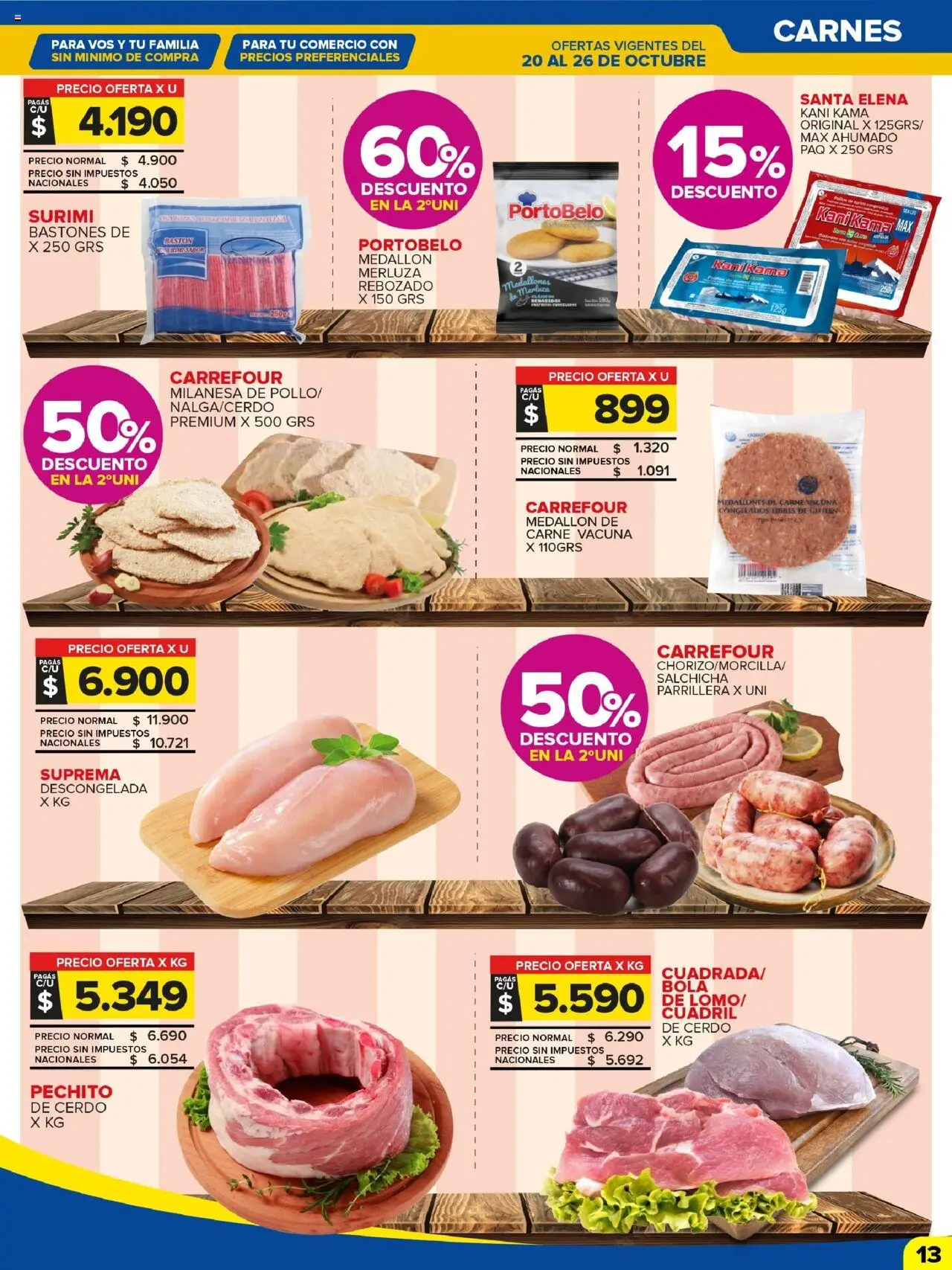 Carrefour Maxi catálogo │ válido desde el 20.10.2025 | Página: 13 | Productos: Milanesa, Salchicha, Cerdo