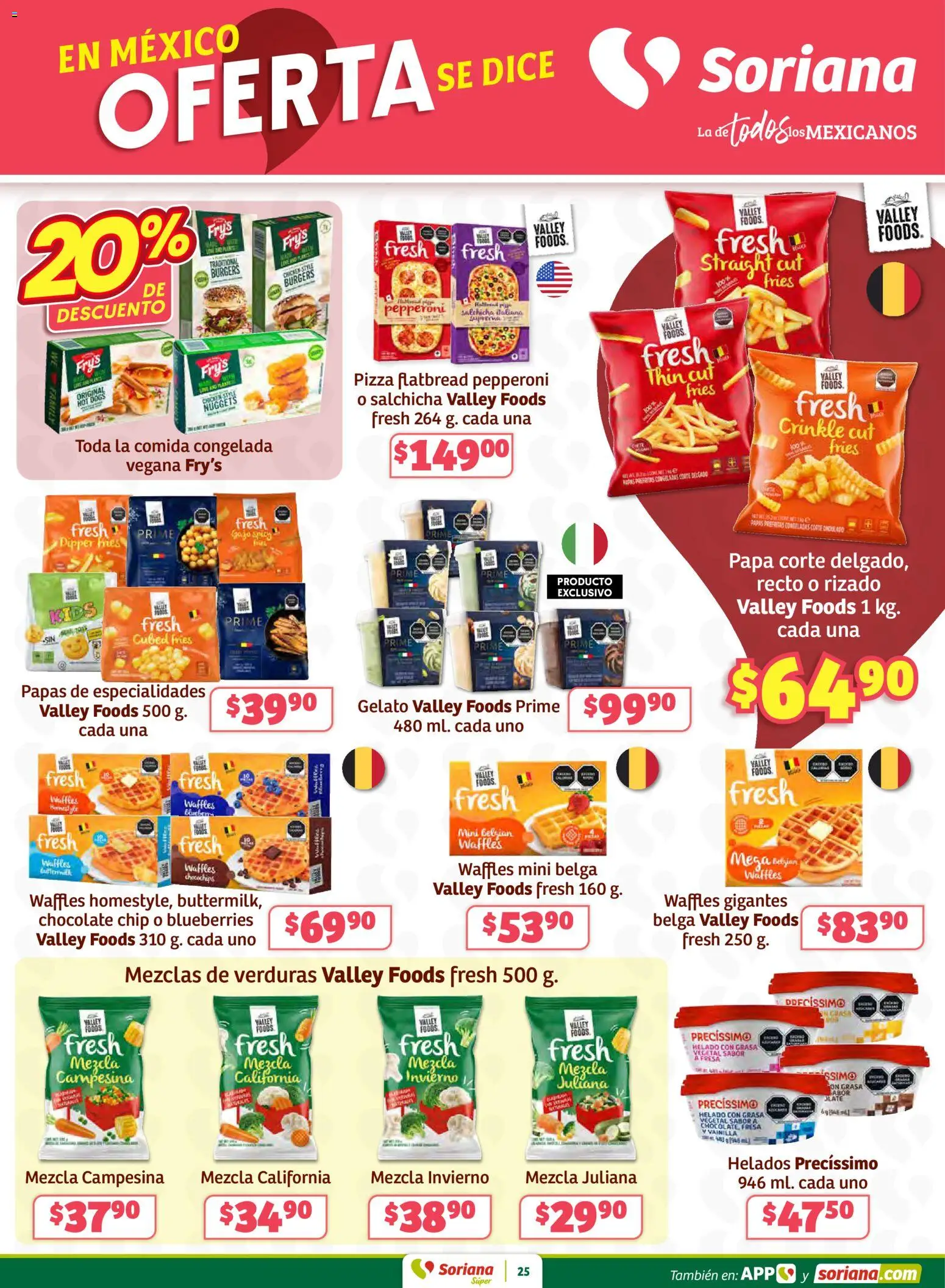 Nuevas ofertas de Soriana válidas en toda la República Mexicana desde el 27.02.2026. ¡Encuentra las mejores ofertas en Soriana Preciazazaso Súper: Frontera BCN, Son! | Página: 25 | Productos: Fresa, Salchicha, Chocolate, Helado