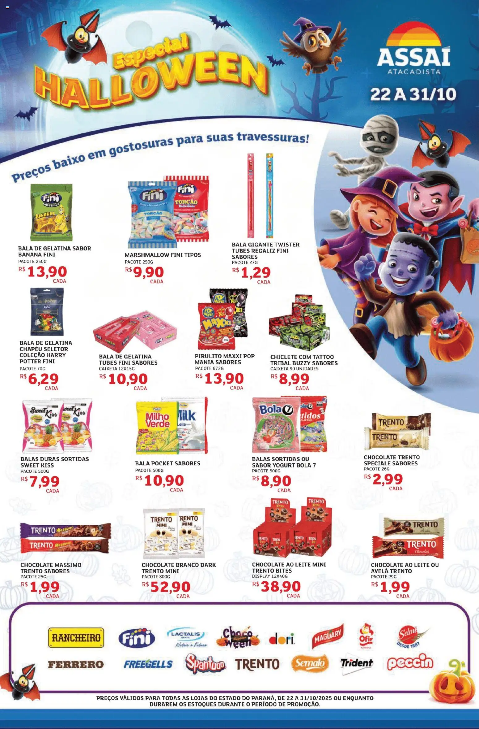 Assaí Atacadista Folheto - válido de 23.10.2025 | Página: 1 | Produtos: Bananas, Baixo, Bala, Avelã