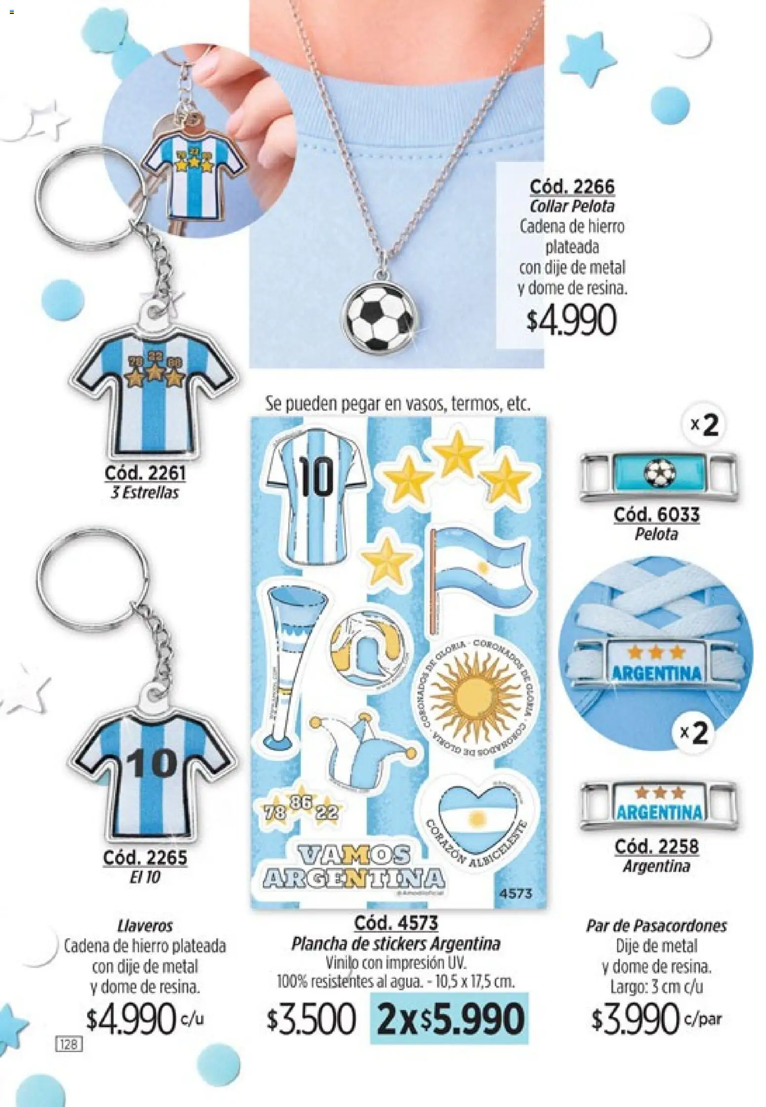 Catálogo Amodil Campaña 5 │ válido desde el 01.03.2026 | Página: 128 | Productos: Collar, Dije, Pelota, Plancha