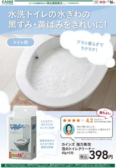 17.10.2025から有効なオファーを含む カインズ ホーム - 泡クリーナー（トイレ用）