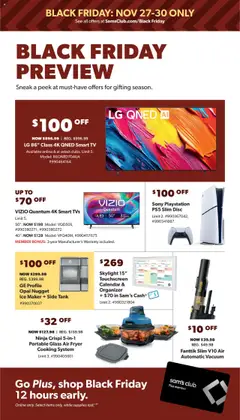 Preview of Sam's Club weekly ads valid from 20.10.2025 | Page: 12 | Products: Fryer, Vacuum, Tv, Ice Maker